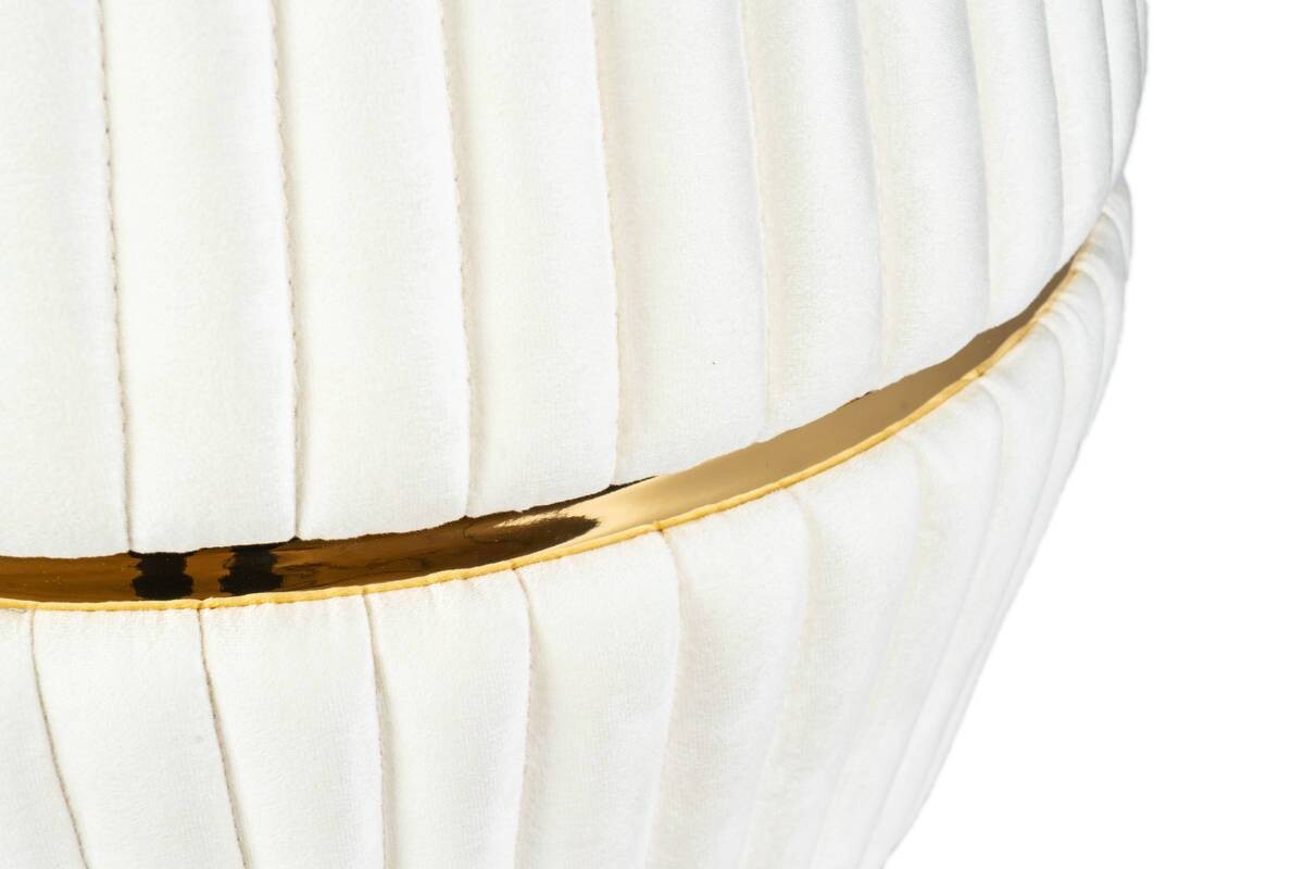 360 Living Hocker Doric 200 elfenbein gold H/D: ca. 53x51,5 cm