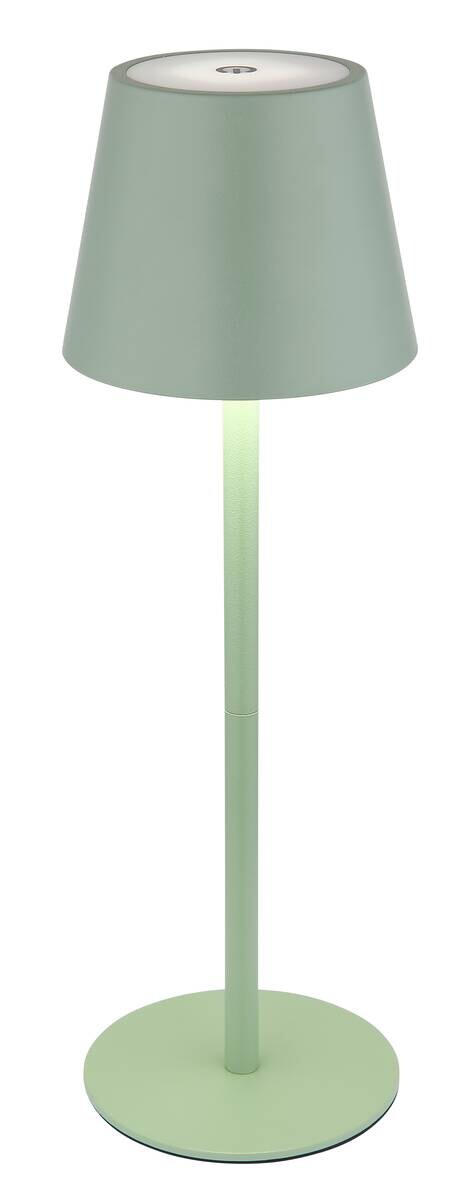 GLOBO LED-Tischleuchte Opal hellgrün Metall Kunststoff H/D: ca. 36x11,5 cm 1 Brennstellen