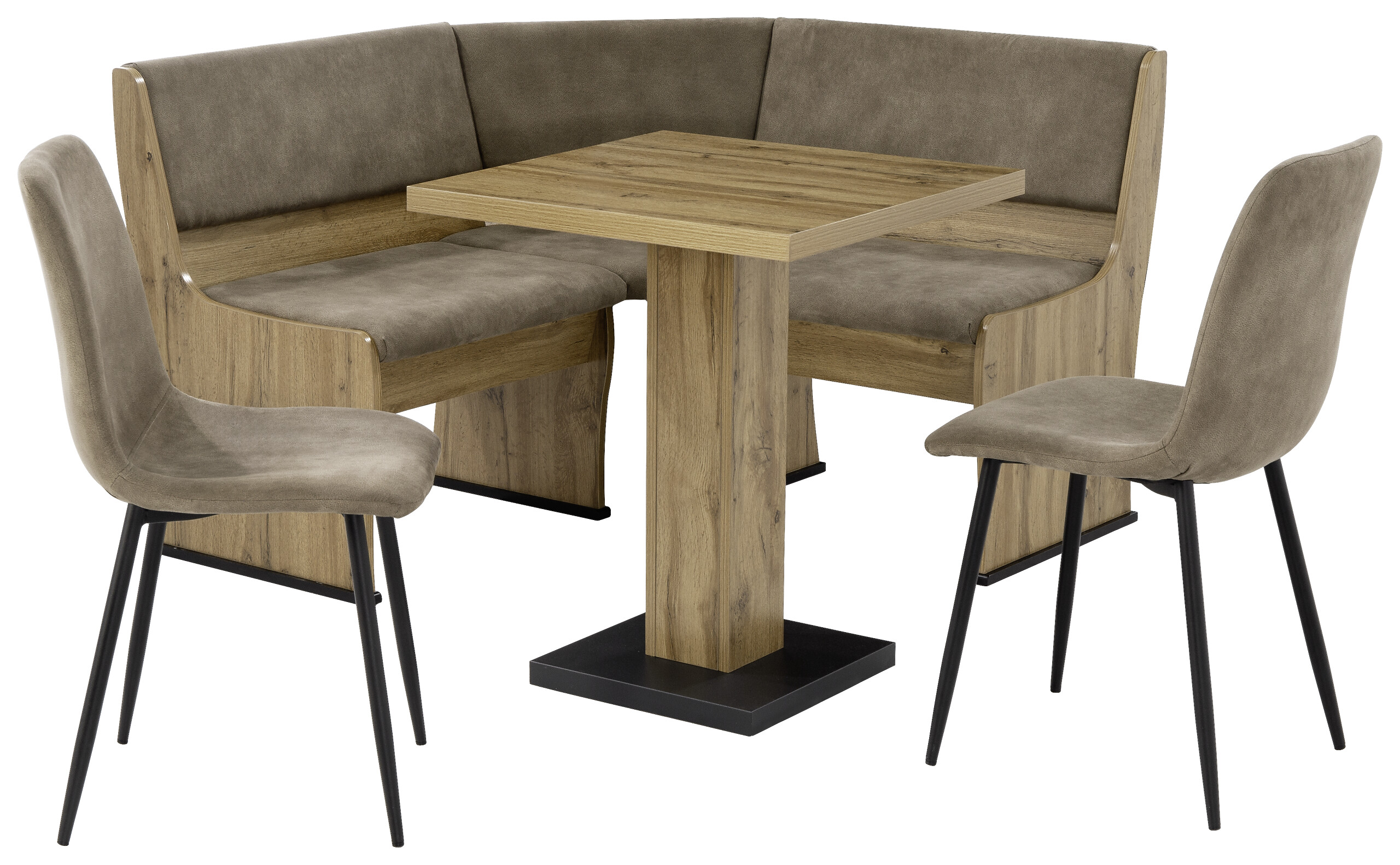 Eckbankgruppe Eiche Wild Nachbildung B/H/T: ca. 131x86x131 cm Eckbankgruppe Eiche Wild Nachbildung B/H/T: ca. 131x86x131 cm