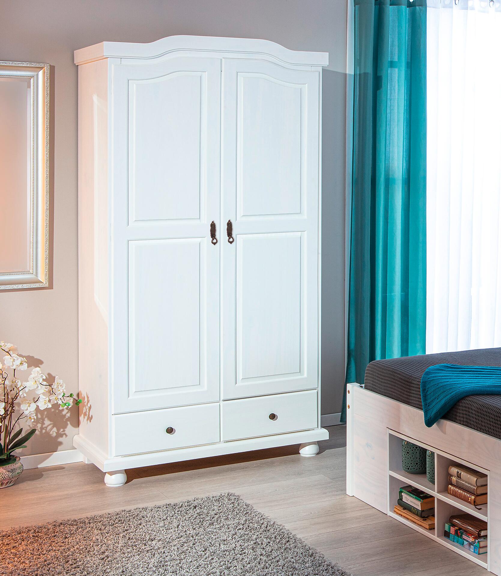 Kleiderschrank Reutte weiß B/H/T: ca. 104x198x56 cm