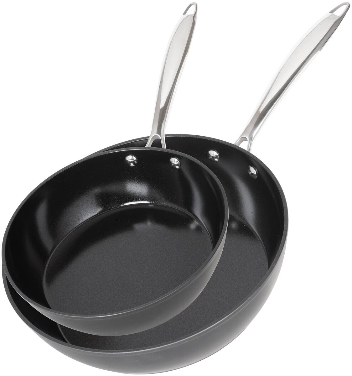 POCOline Pfannenset schwarz Aluminium 2 tlg.