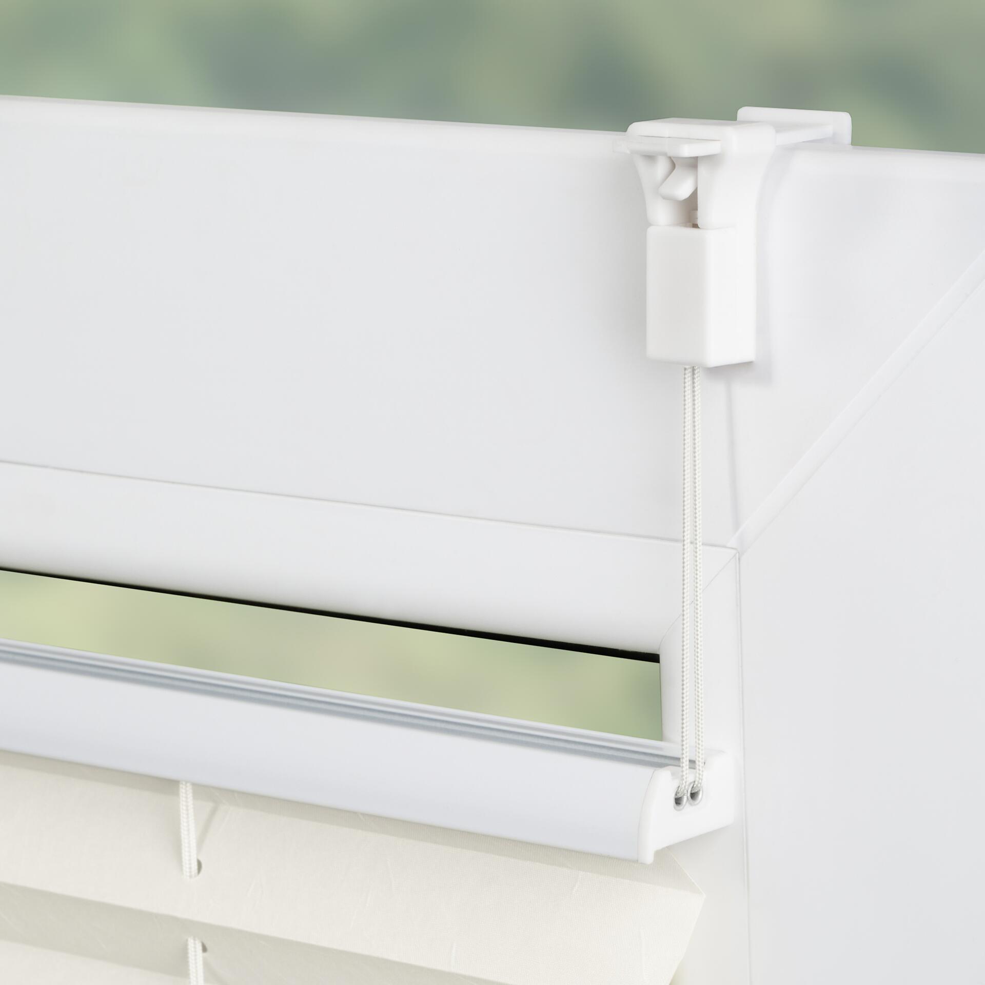 LICHTBLICK Klemmträger und Zubehör Montage-Set für Plissee weiß