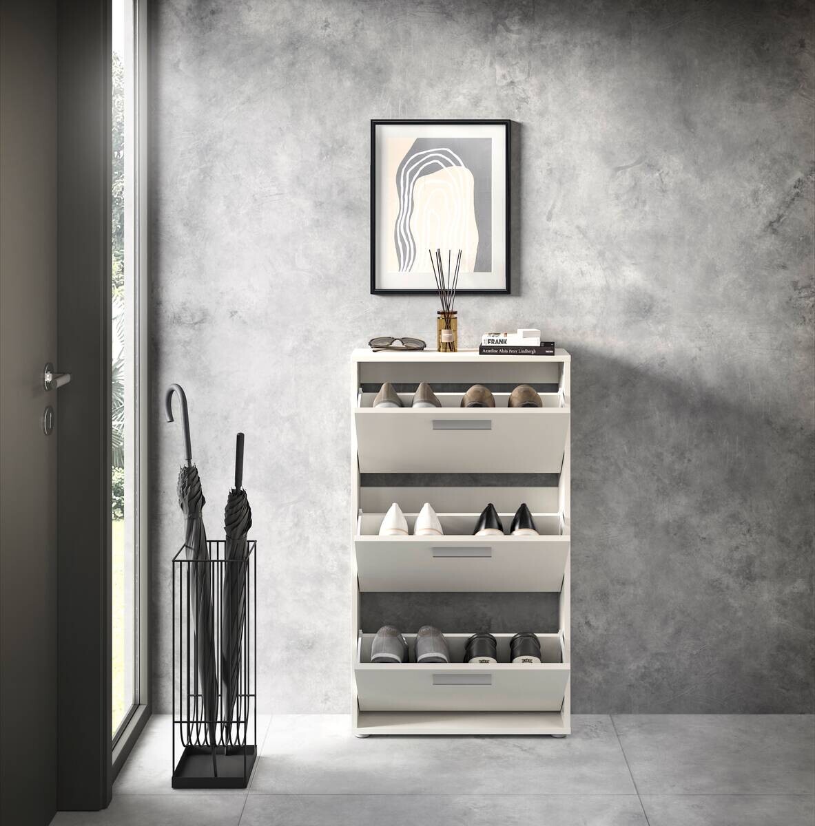 Schuhkipper SAM weiß B/H/T: ca. 59x103x17 cm