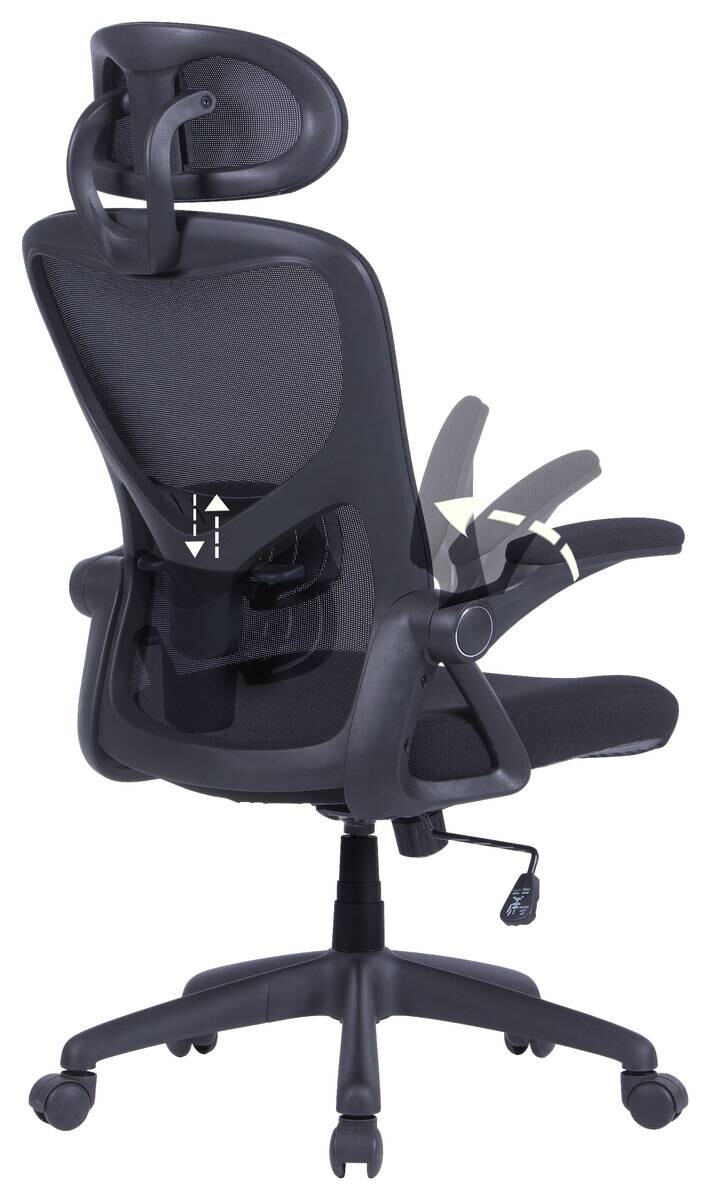 Chefsessel FLEX schwarz schwarz schwarz Webstoff Netzstoff Kunststoff