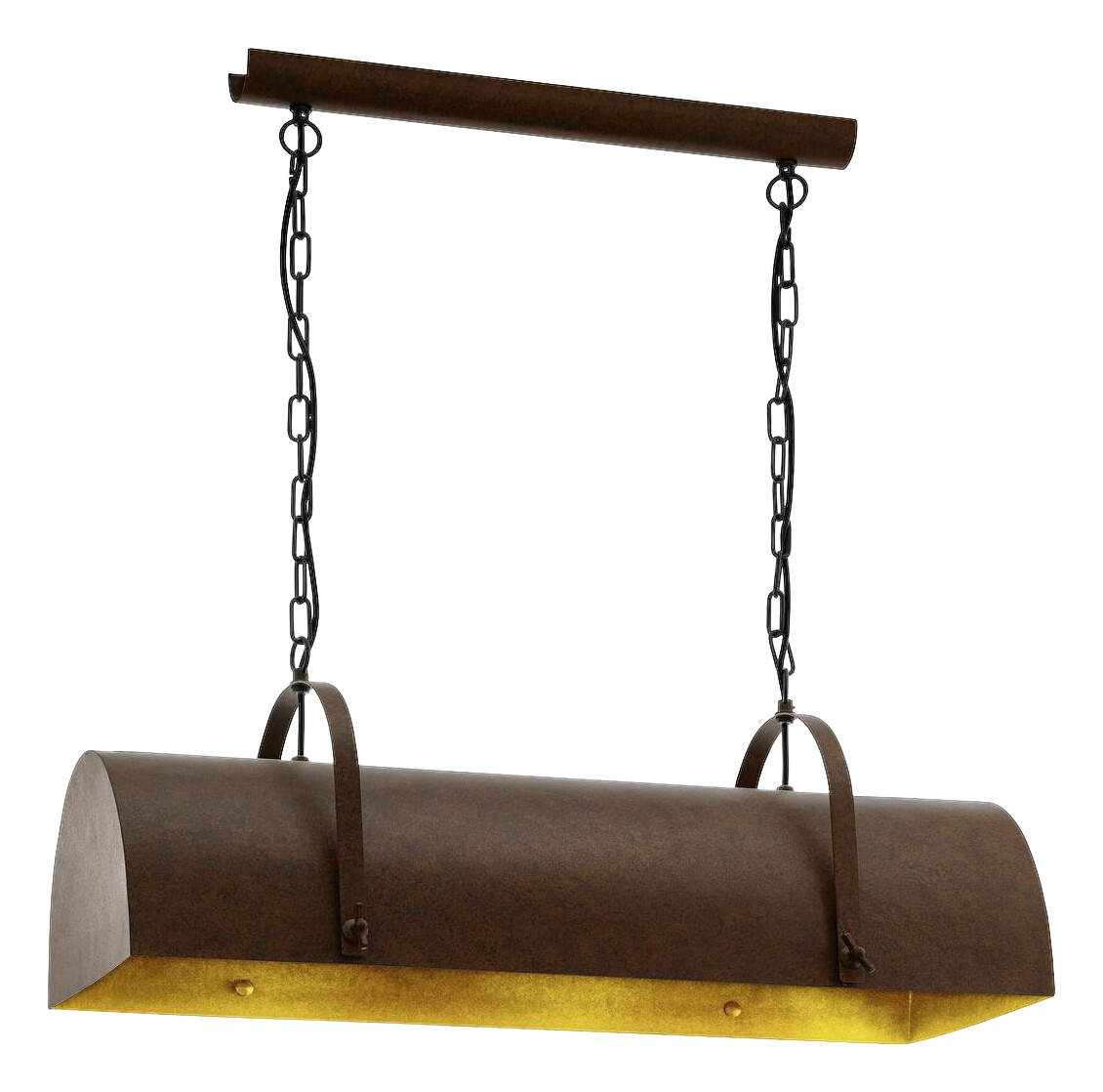 Eglo Pendelleuchte Deerhurst braun Metall B/H/L: ca. 28x110x105 cm E27 3 Brennstellen