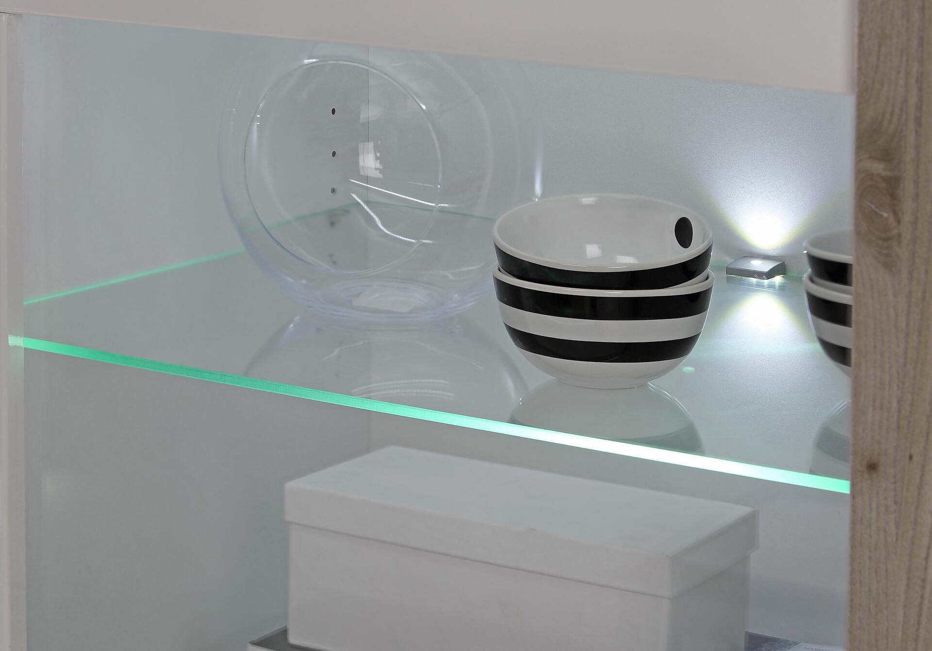 Standvitrine  B/H/T: ca. 73,3x197x53 cm