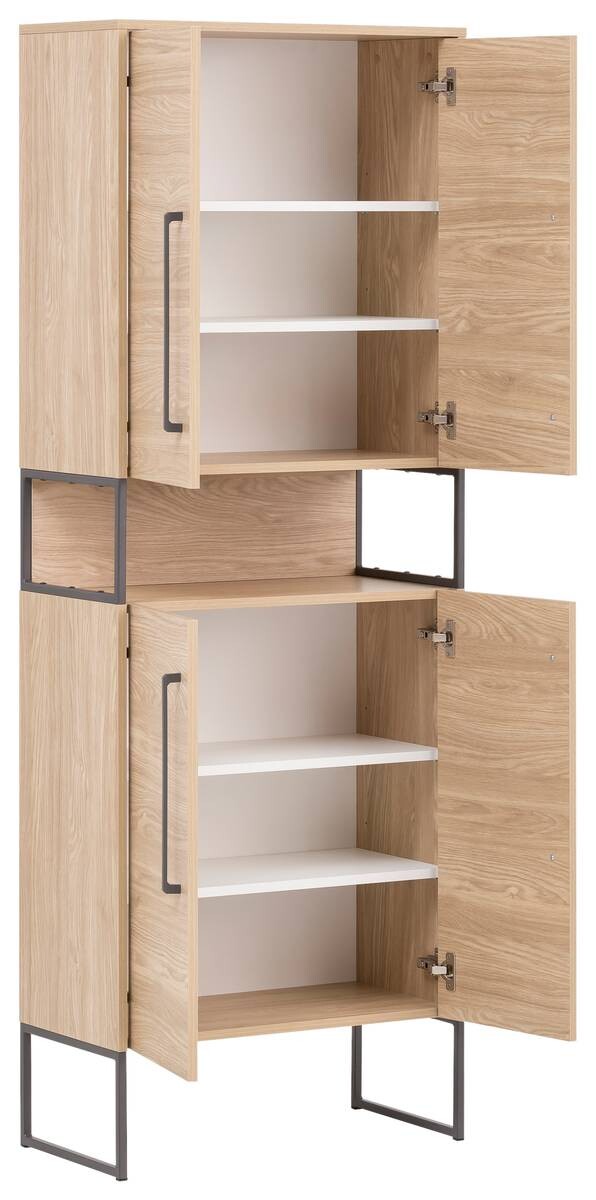 Hochschrank Limone Eiche Landhaus Nachbildung B/H/T: ca. 65,2x183,4x331 cm