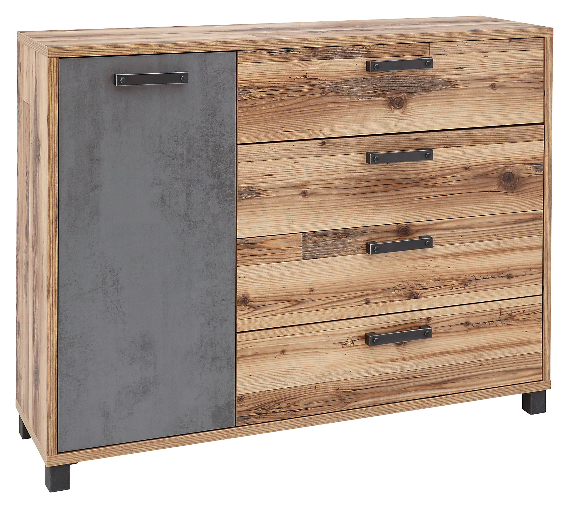 Kommode Dover Alpin Lodge Nachbildung Betonoxid Optik B/H/T: ca. 125x96x38 cm