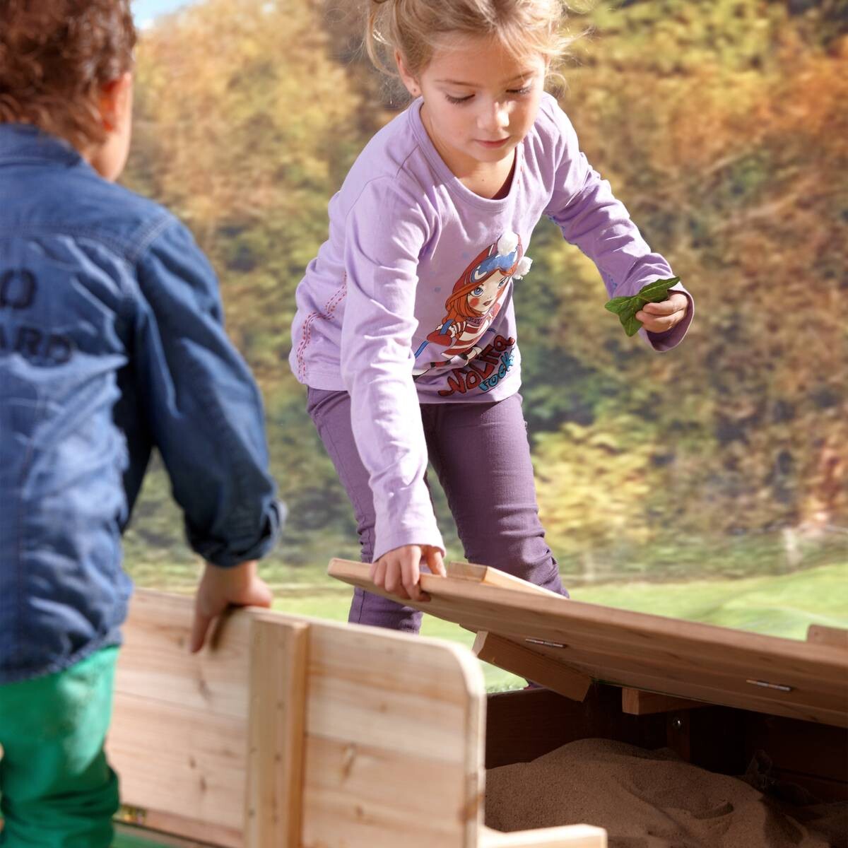 AXI Sandkasten Ella braun Holz B/H/L: ca. 95x20x100 cm