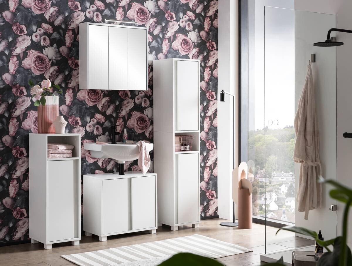 Spiegelschrank Flag weiß matt B/H/T: ca. 65x64x16 cm Spiegelschrank Flag weiß matt B/H/T: ca. 65x64x16 cm