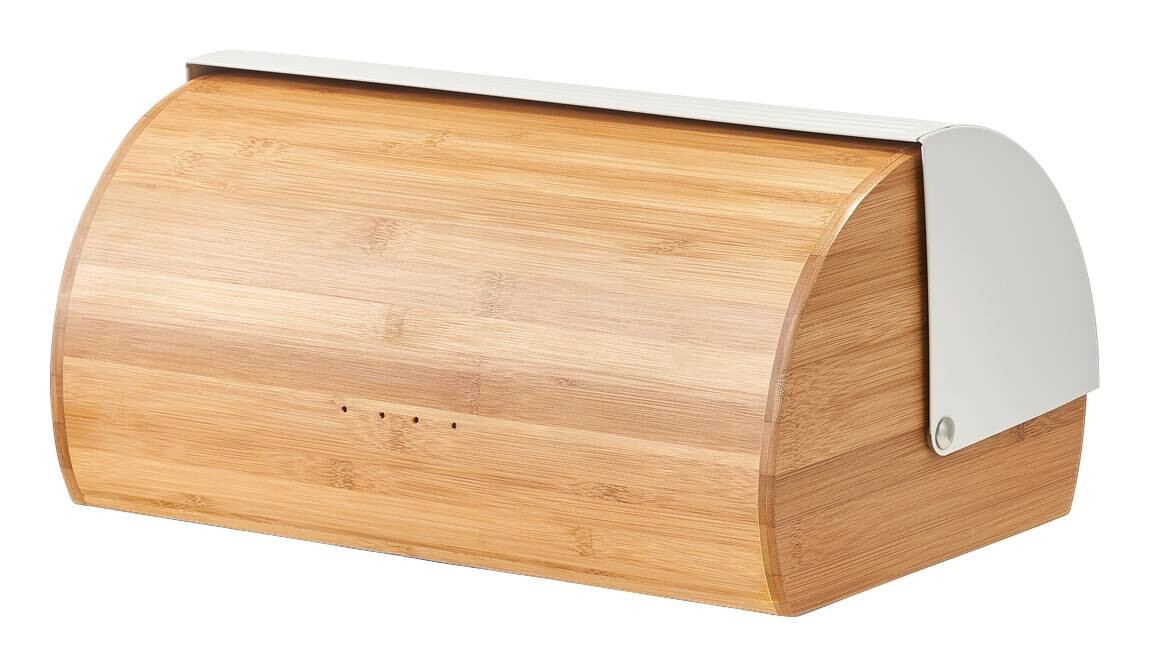 Zeller Brotkasten weiß Bambus B/H/L: ca. 27x19x39 cm