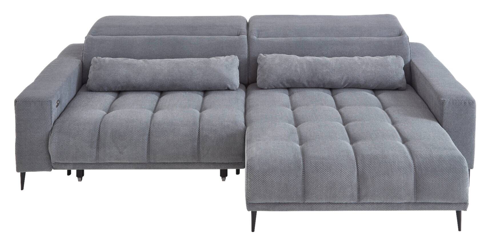 Ecksofa grau Microfaser B/H/T: ca. 284x108x169 cm