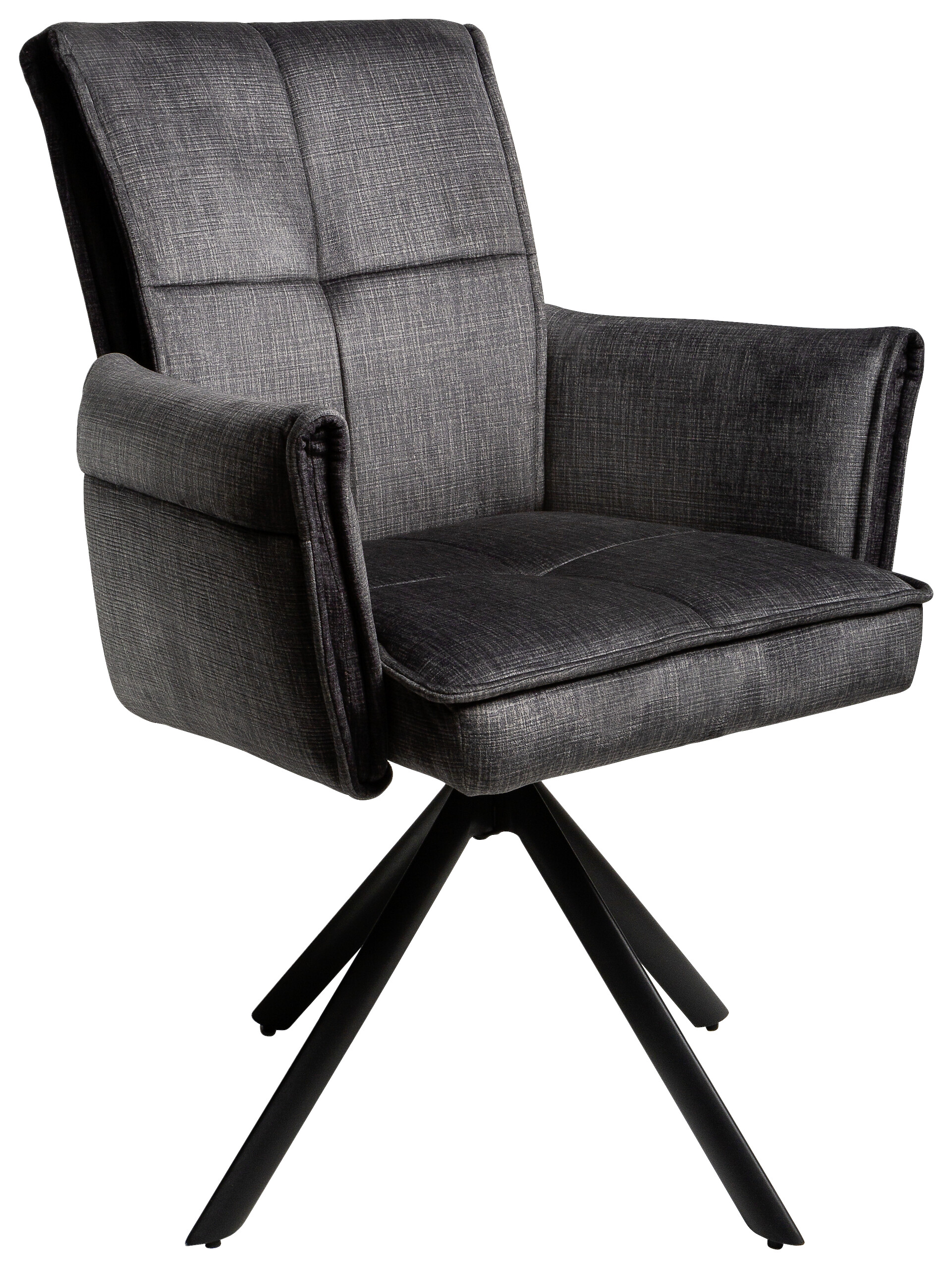 Armlehnstuhl Renate grau Samt B/H/T: ca. 59x92x67 cm