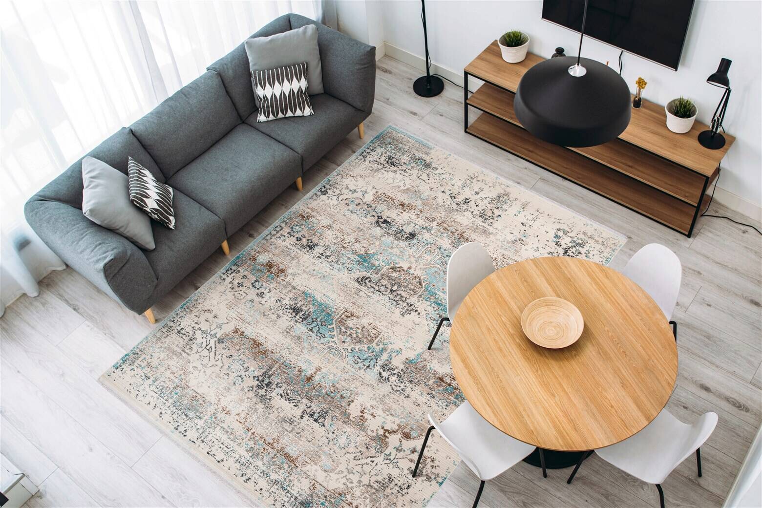 me gusta Kurzflorteppich Anouk 325 hellblau B/H/L: ca. 80x0,35x150 cm