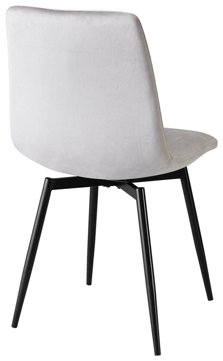 Stuhl Ayra grau Samt B/H/T: ca. 57x85x57 cm