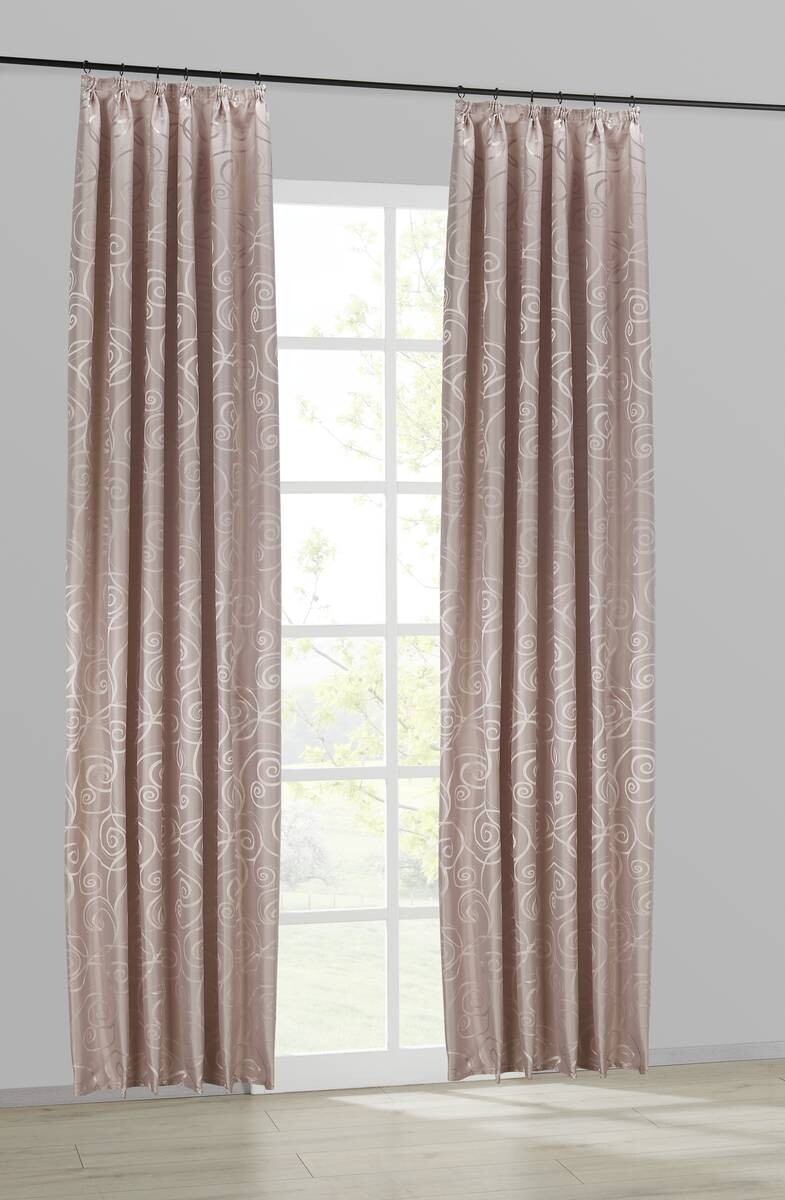 silver edition Dekovorhang Triest rosé B/H: ca. 140x245 cm