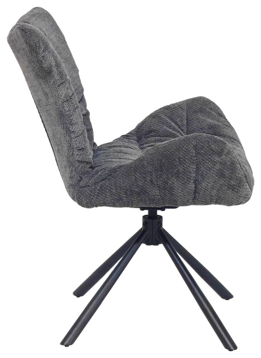 Drehstuhl Brest grau Webstoff B/T: ca. 67x65 cm