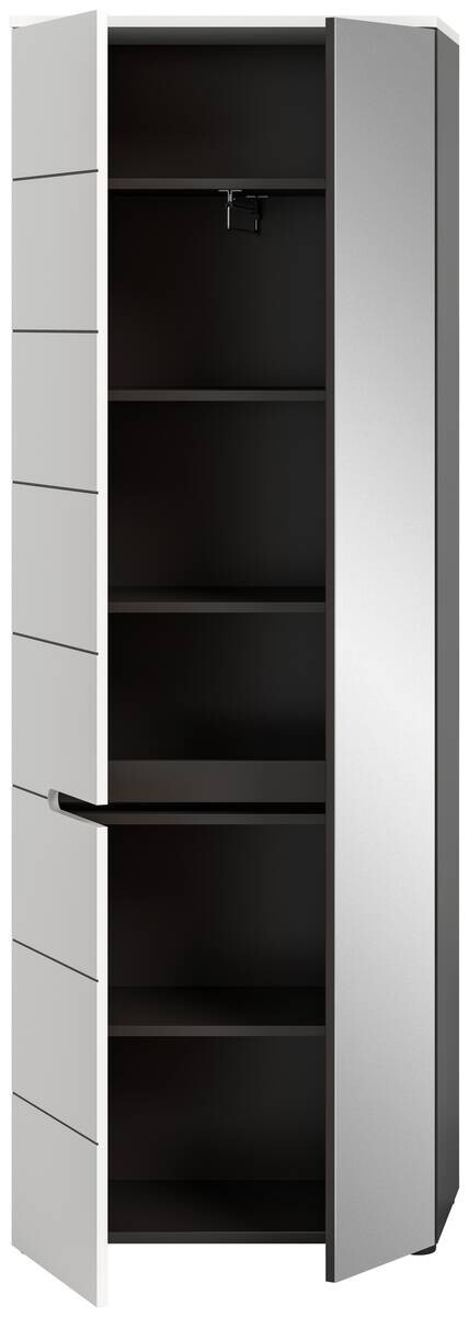 Garderobenschrank Canu basaltgrau Nachbildung weiß B/H/T: ca. 65x190x37 cm
