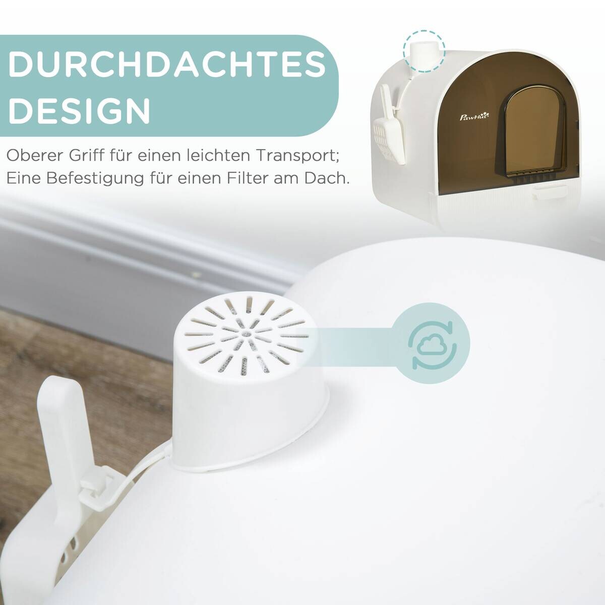 PawHut Katzen-Zubehör schwarz Polypropylen B/H/L: ca. 44x43x47 cm