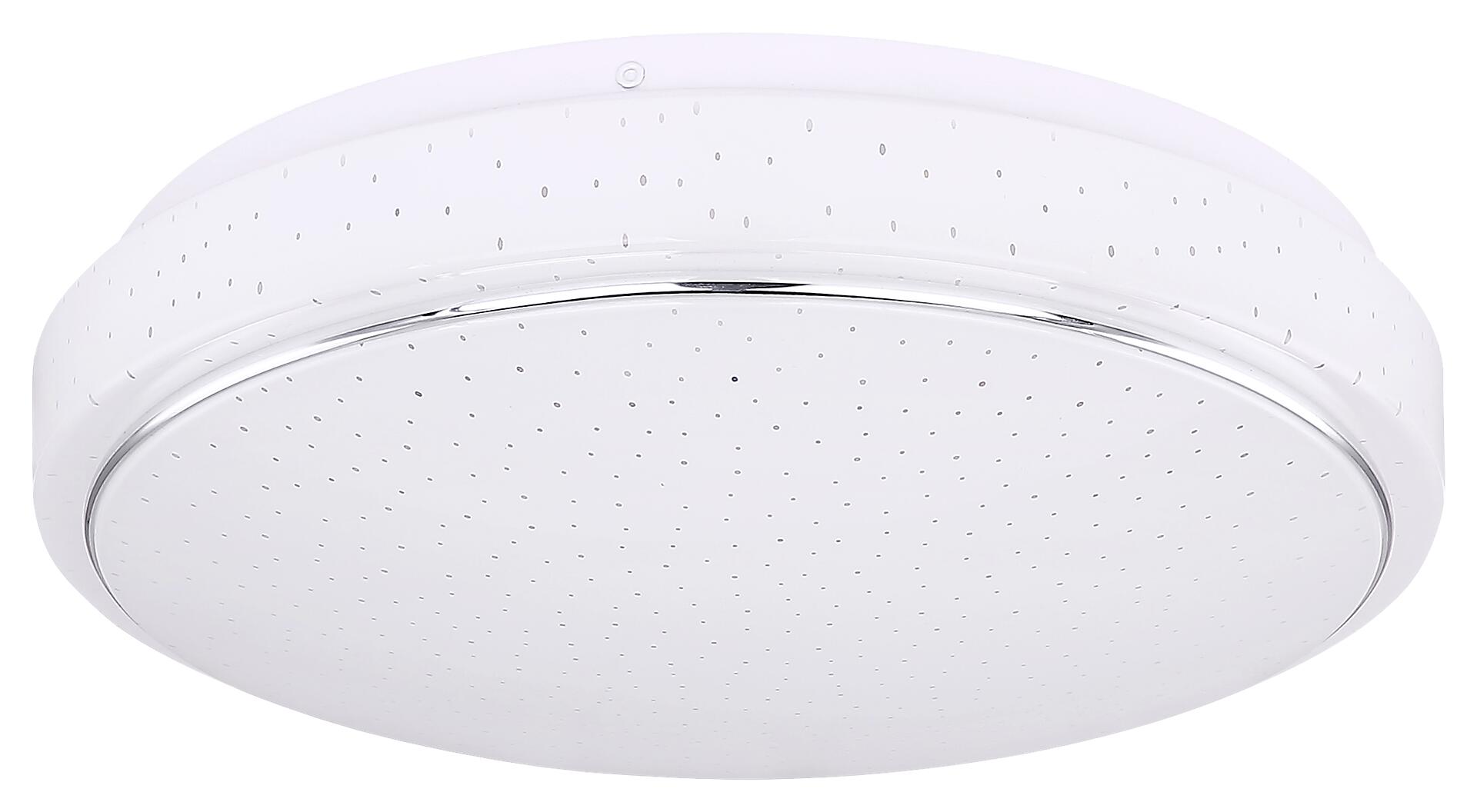 GLOBO Deckenleuchte Kalle weiß Opal Kunststoff Metall Chrom H/D: ca. 8x29 cm