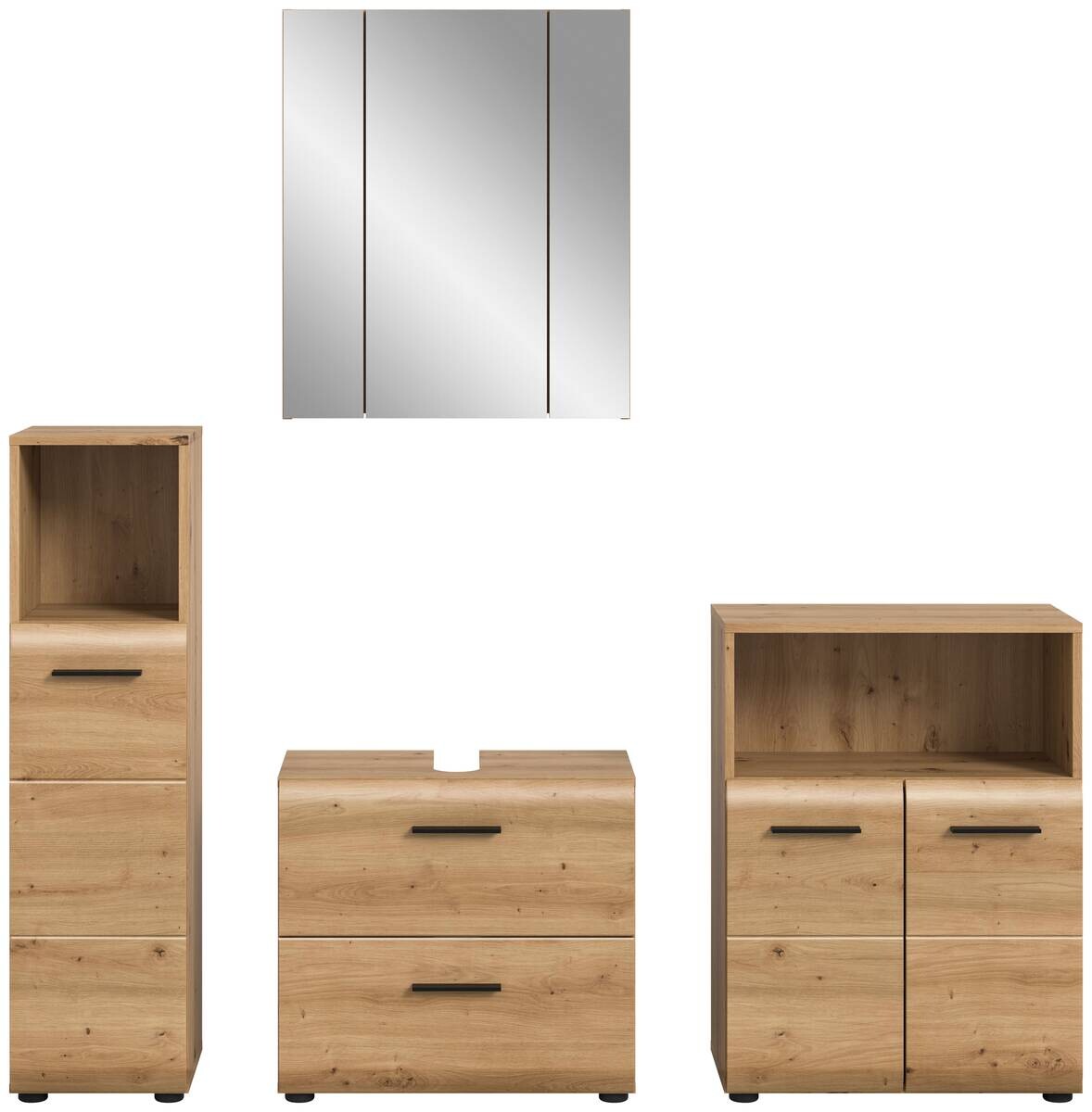 Badezimmer-Set Ice Artisan Oak Nachbildung B/H/T: ca. 180x185x30 cm