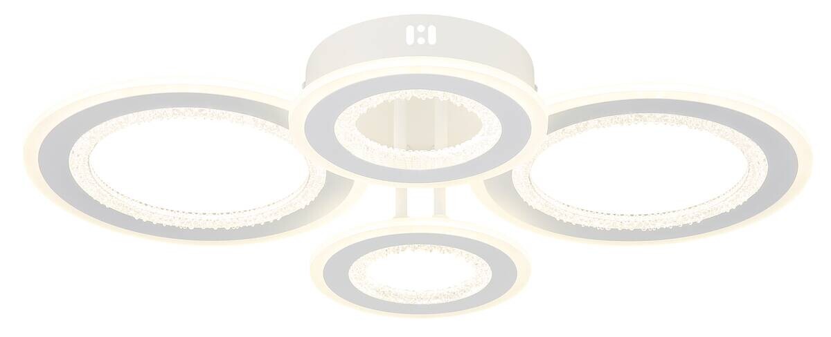 GLOBO LED-Deckenleuchte weiß klar Opal Kunststoff Metall B/H/L: ca. 42x12x59 cm 1 Brennstellen