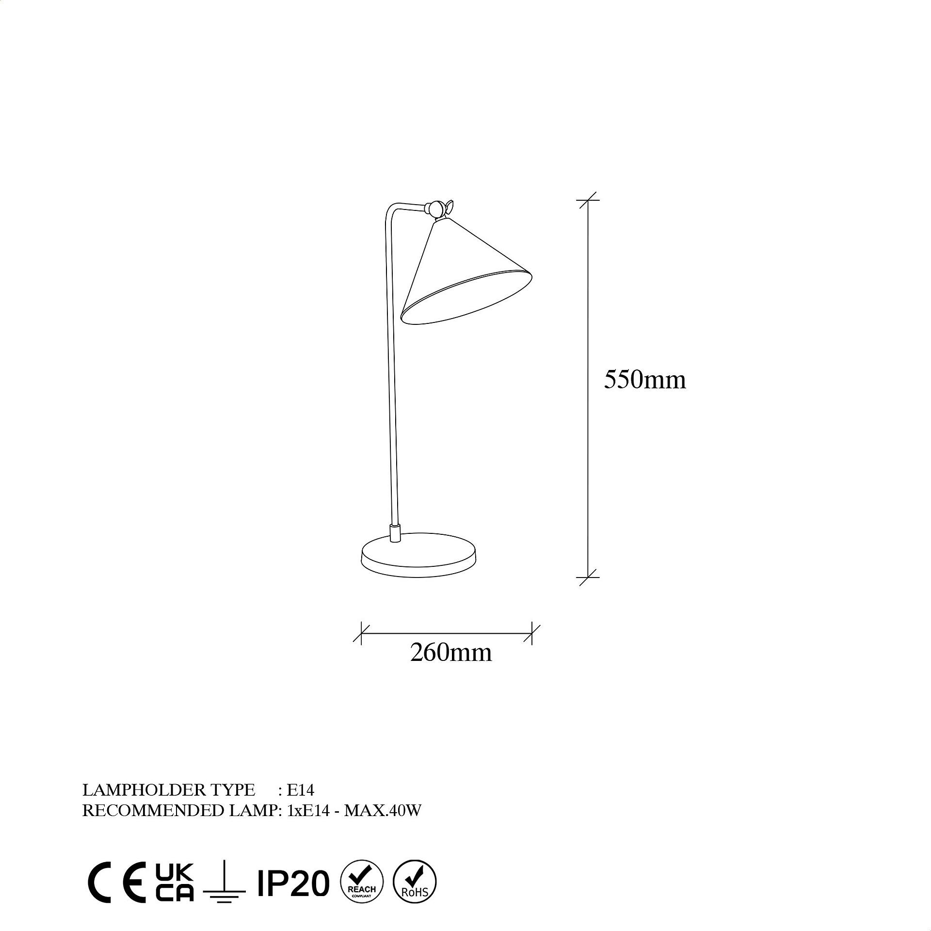 Opviq Tischleuchte gold Metall B/H/L: ca. 26x50x24 cm E14 1 Brennstellen