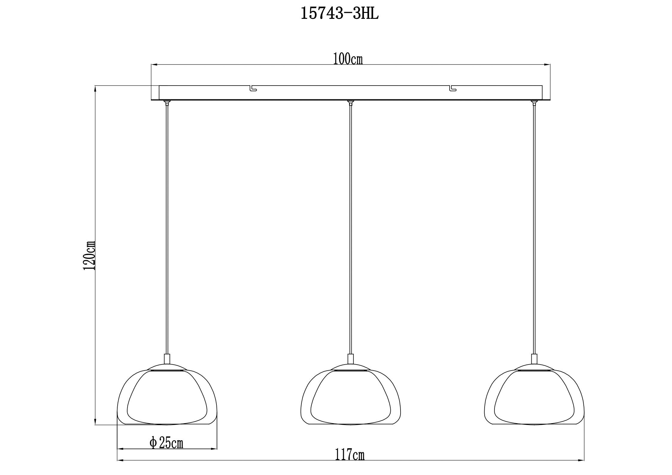 GLOBO Hängeleuchte schwarz Chrom Metall Glas B/H/L: ca. 34x20,5x101 cm