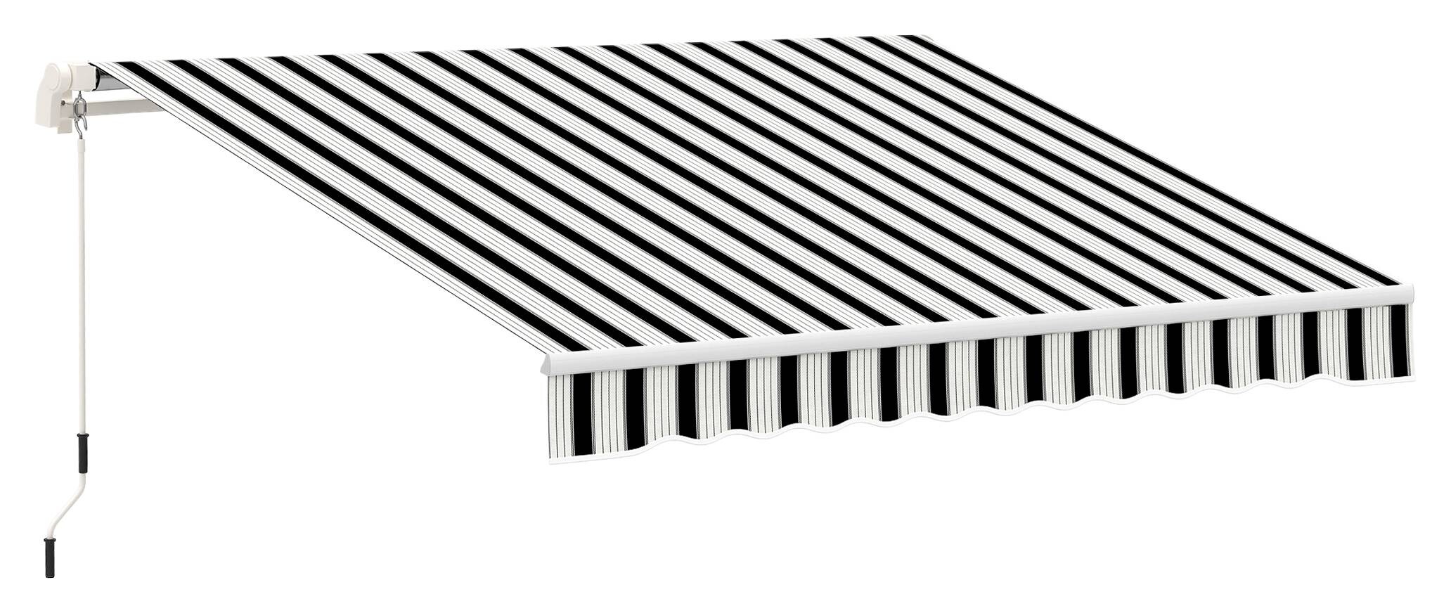 Outsunny Gelenkmarkise weiß B/L: ca. 245x395 cm