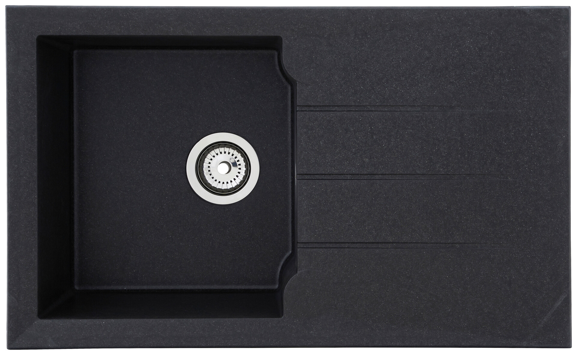 Respekta Einbauspüle Alineo 81x50 S schwarz Quarzolite B/H/T: ca. 81x21x50 cm