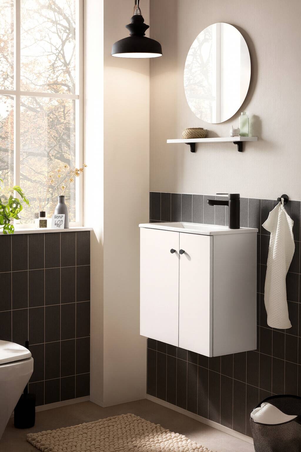 Wandregal Ebba weiß B/H/T: ca. 50x8x10 cm