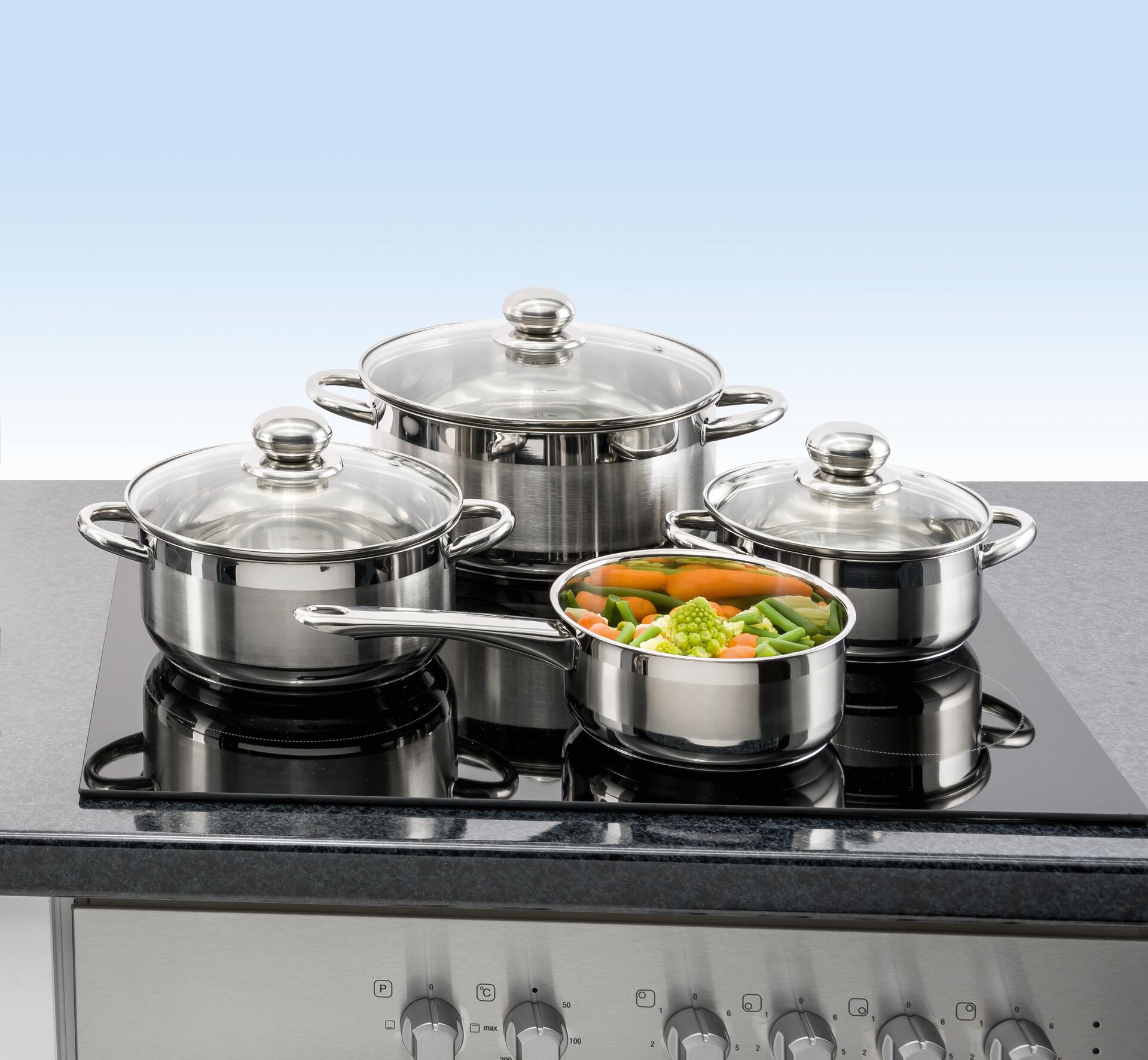 POCOline Topfset silber Edelstahl 7 tlg.