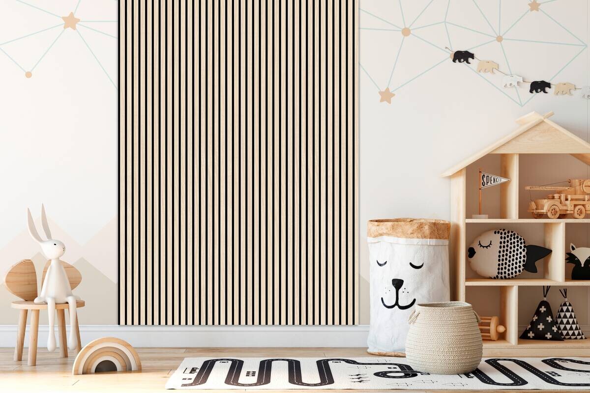 Wand- und Akustikpaneel Eiche L/B/H: ca. 244x60x1 cm pro Stück