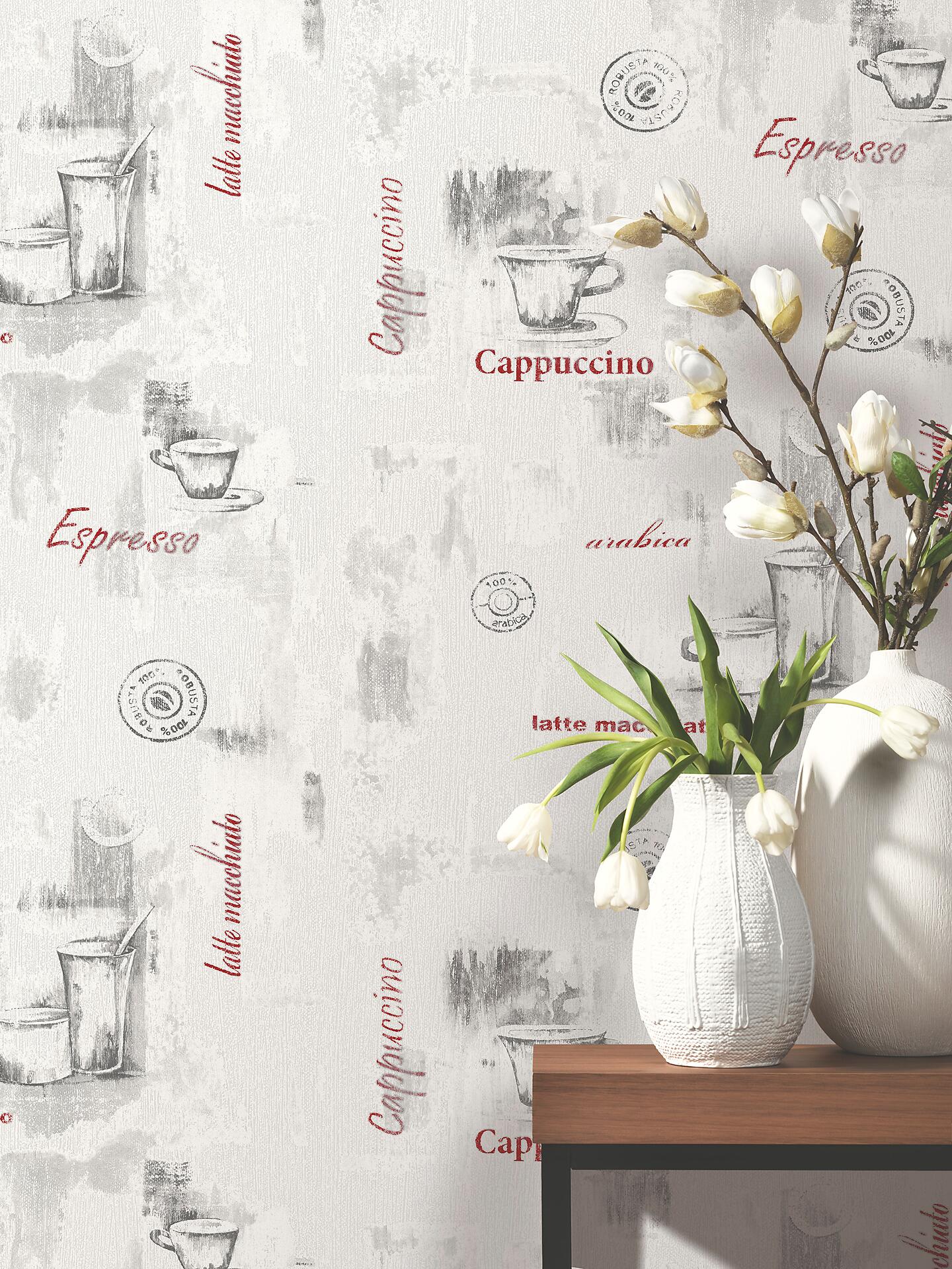 Vliestapete Kaffee grau B/L: ca. 53x1005 cm