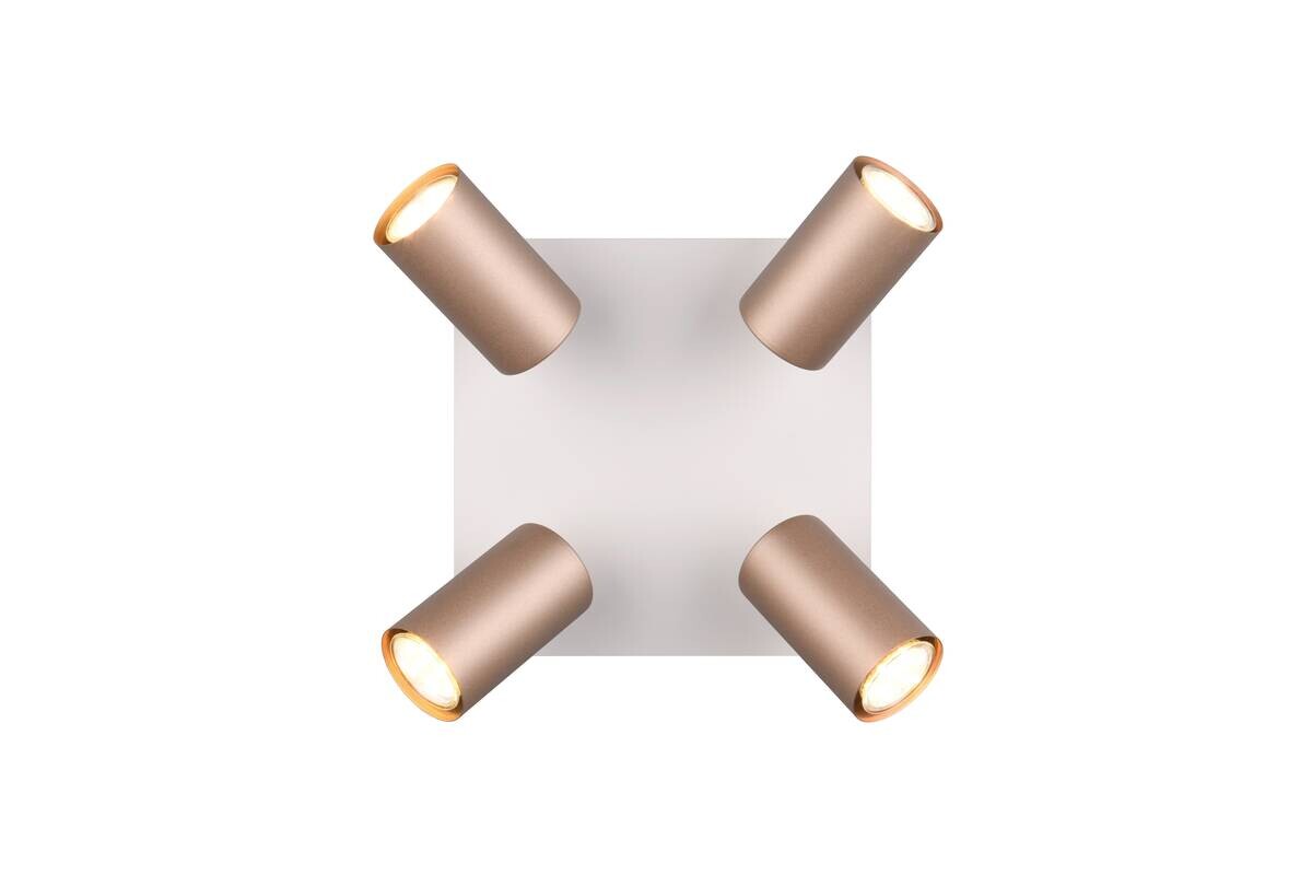 Reality Leuchten Spots Marley kaffee Metall B/H/L: ca. 24x24x15 cm null 4 Brennstellen