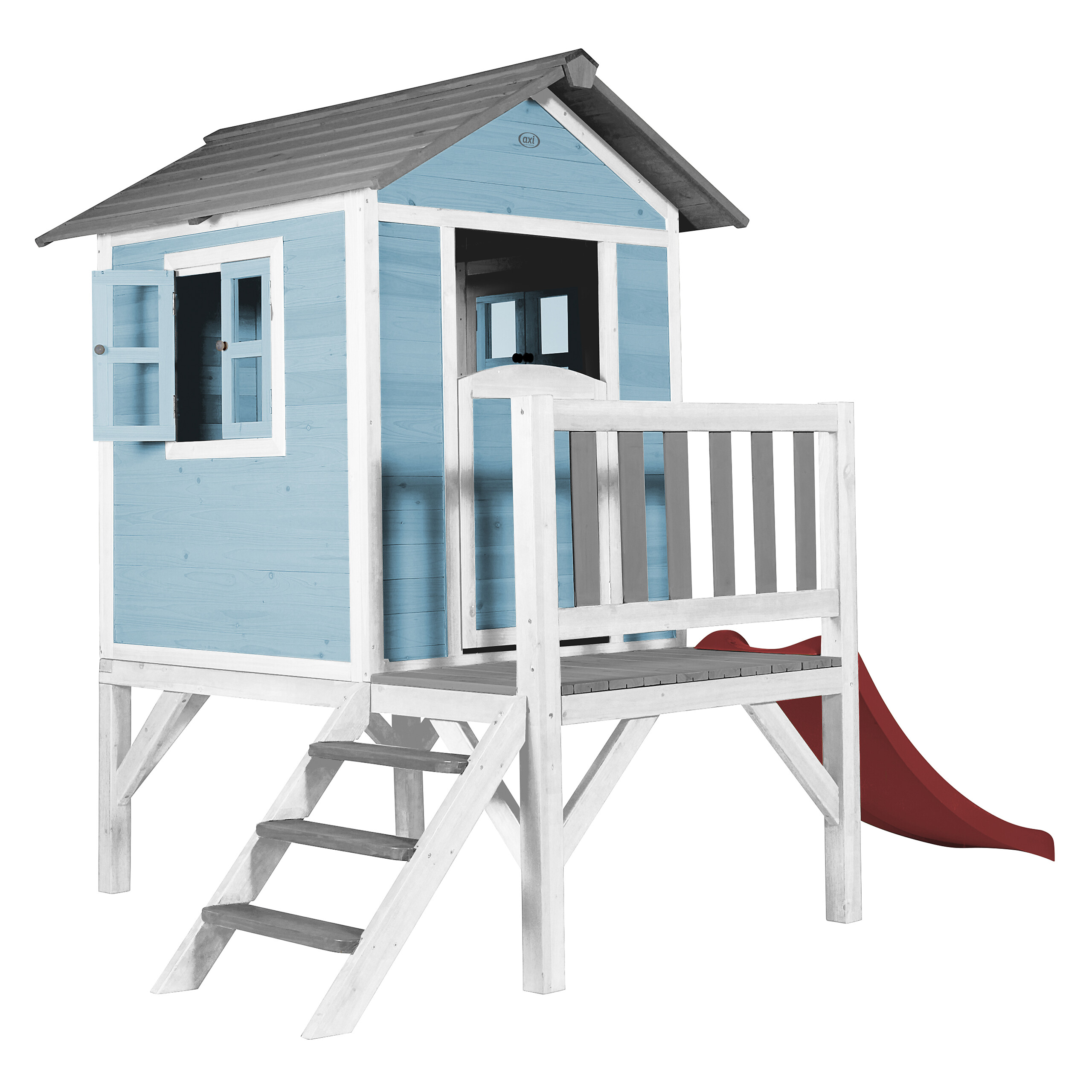 AXI Spielhaus Lodge XL blau B/H/T: ca. 240x189x167 cm