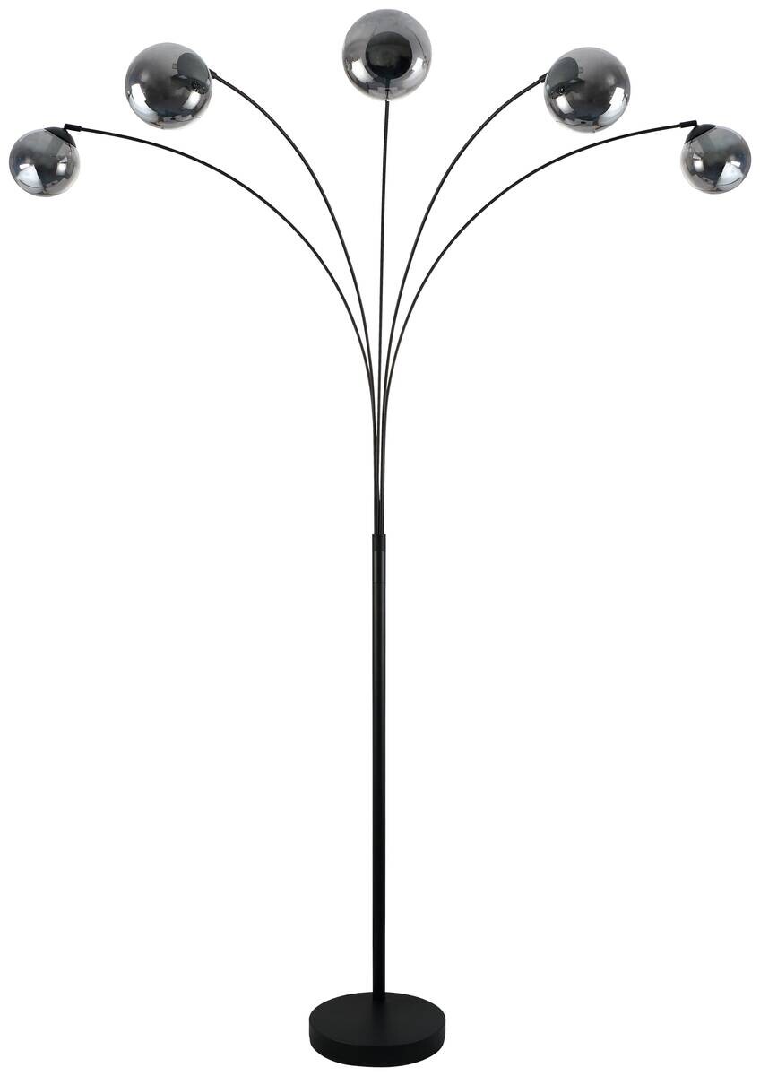 POCOline Stehleuchte Akali schwarz Metall B/H: ca. 170x210 cm E14 5 Brennstellen