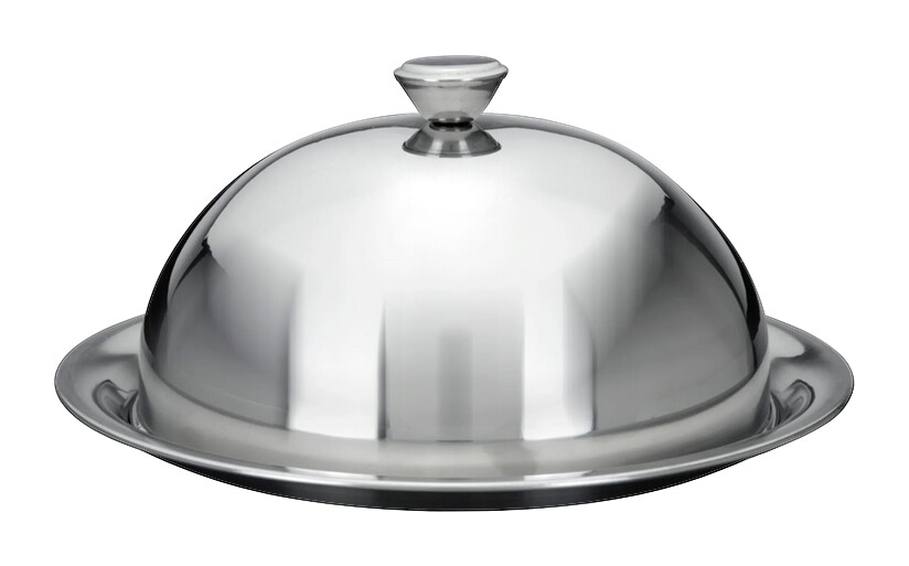 Kuchenglocke silber Edelstahl H/D: ca. 14x24,5 cm