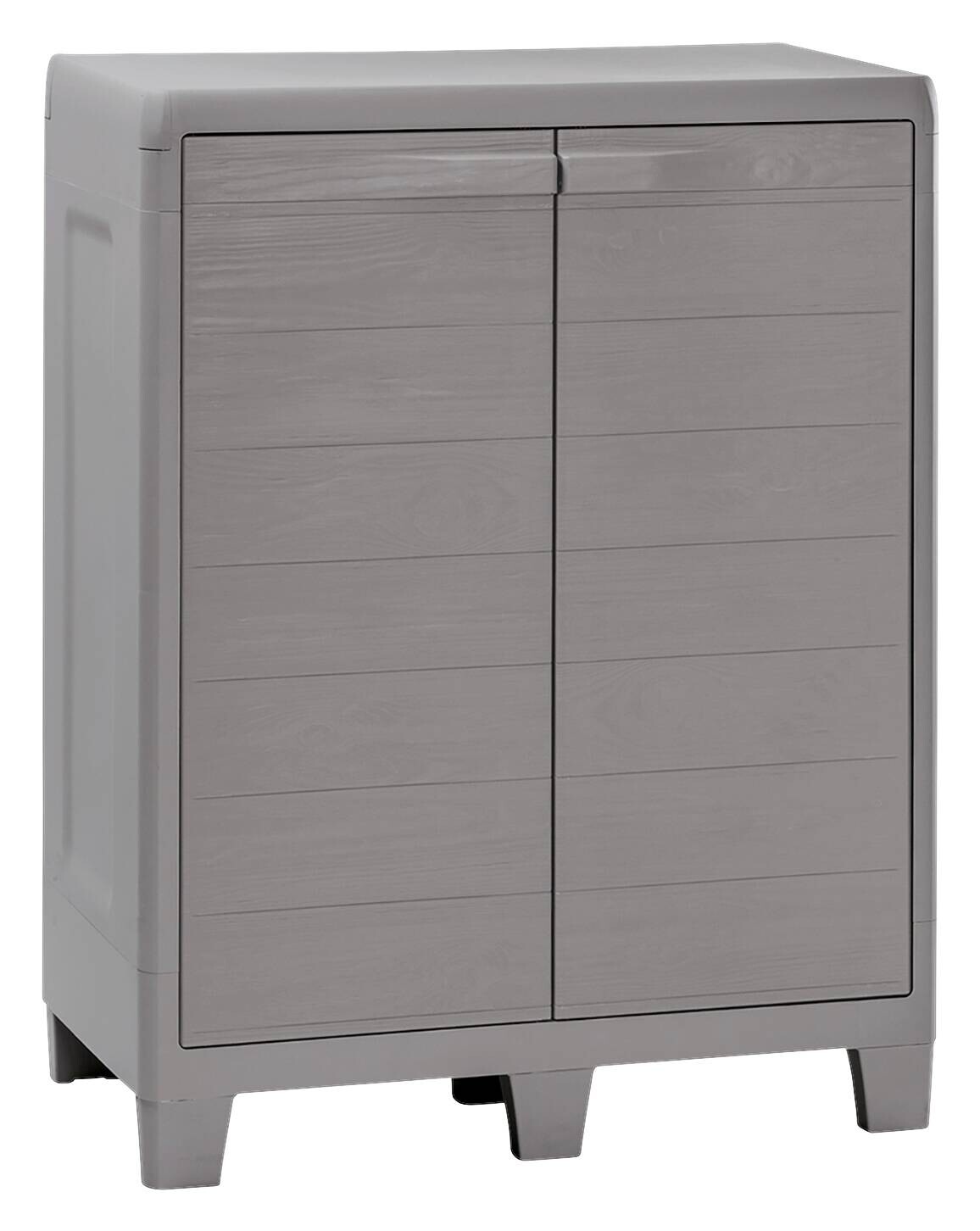 Toomax Kunststoffschrank Woodys grau Kunststoff B/H/L: ca. 46x101x78 cm