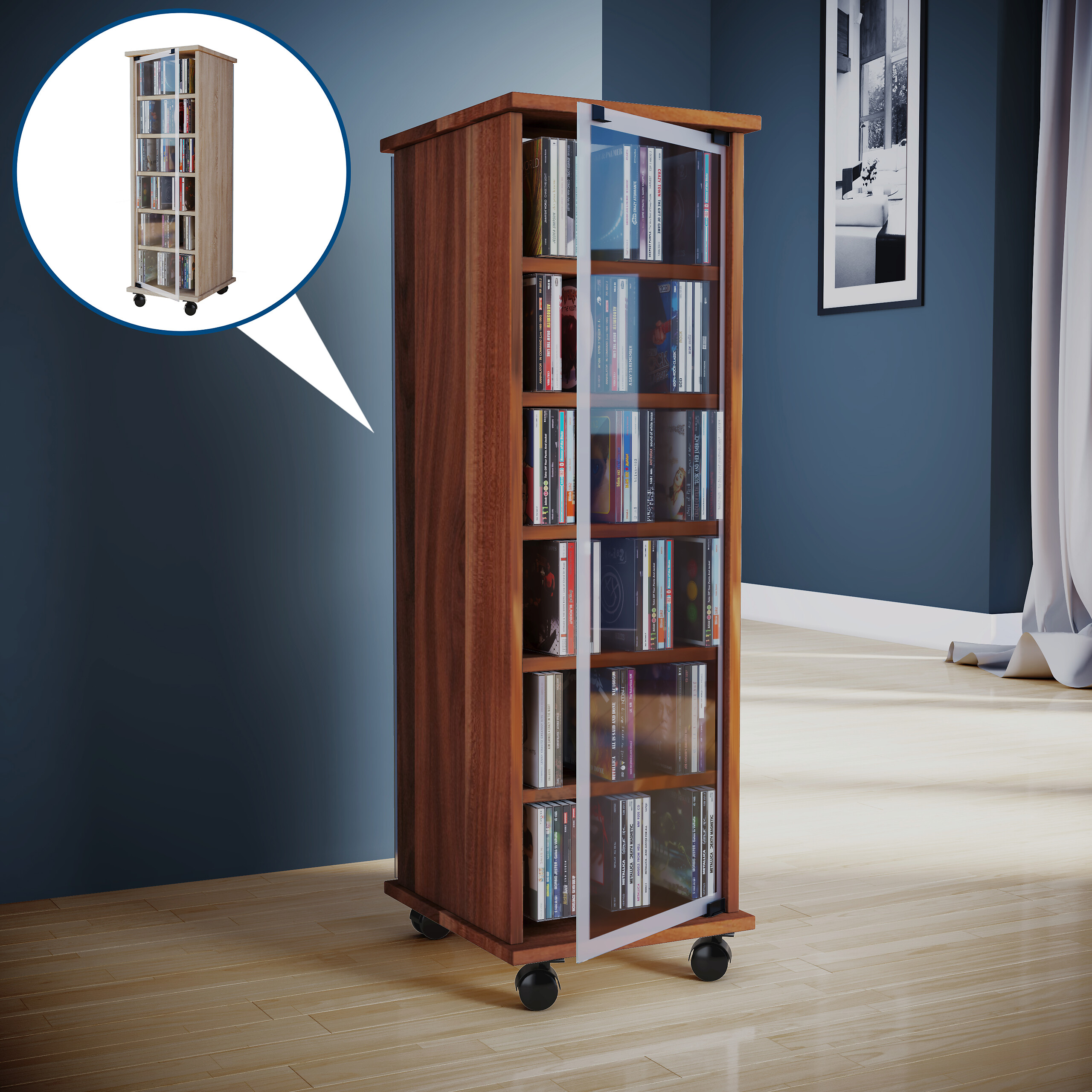 Regal Valenza nussbaum Nachbildung Holzwerkstoff B/H/T: ca. 31x97,5x35 cm