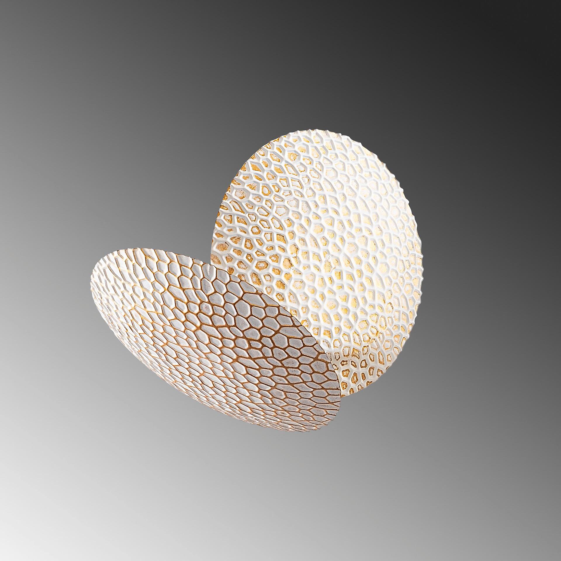 Opviq Wandleuchte 119FRS1552 gold weiß Metall B/H/L: ca. 15x21x21 cm 1 Brennstellen