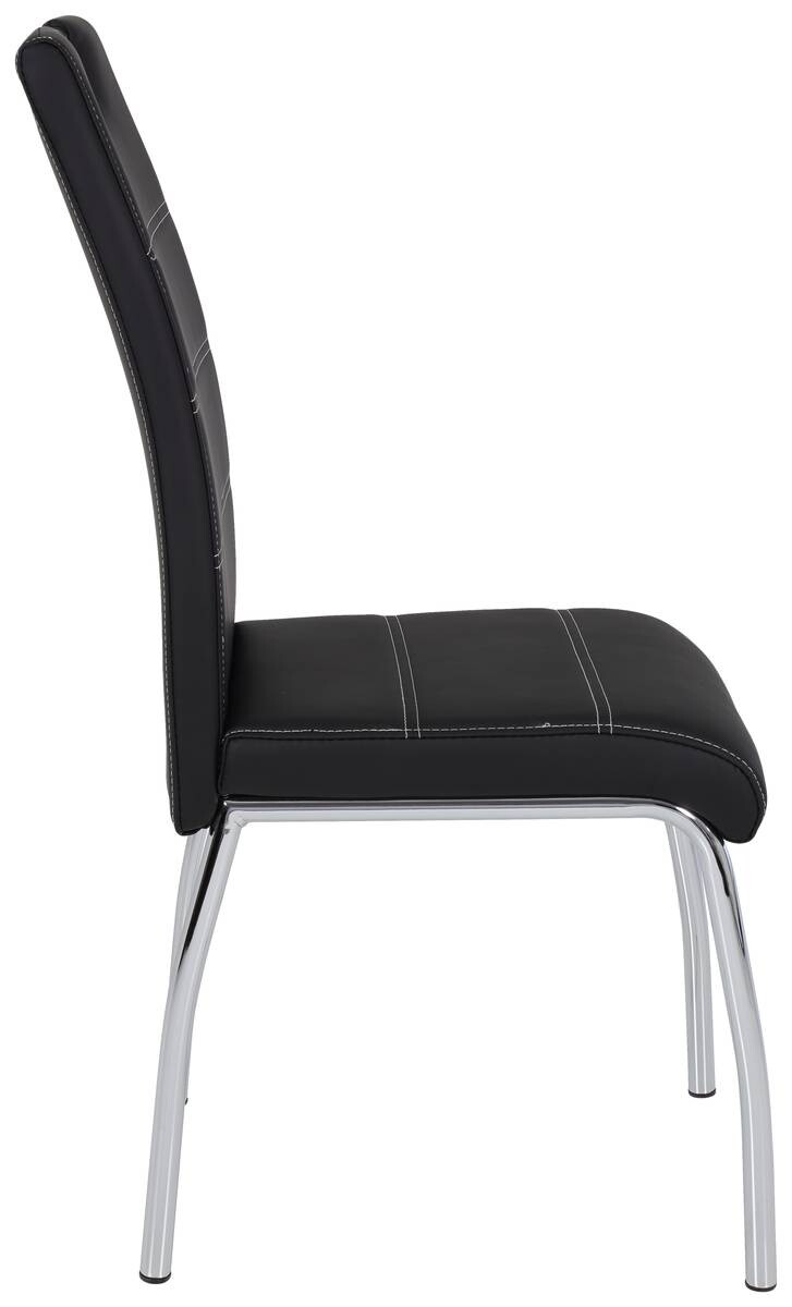 Stuhl Susi 4er Set schwarz Kunstleder B/H/T: ca. 44x98x61 cm