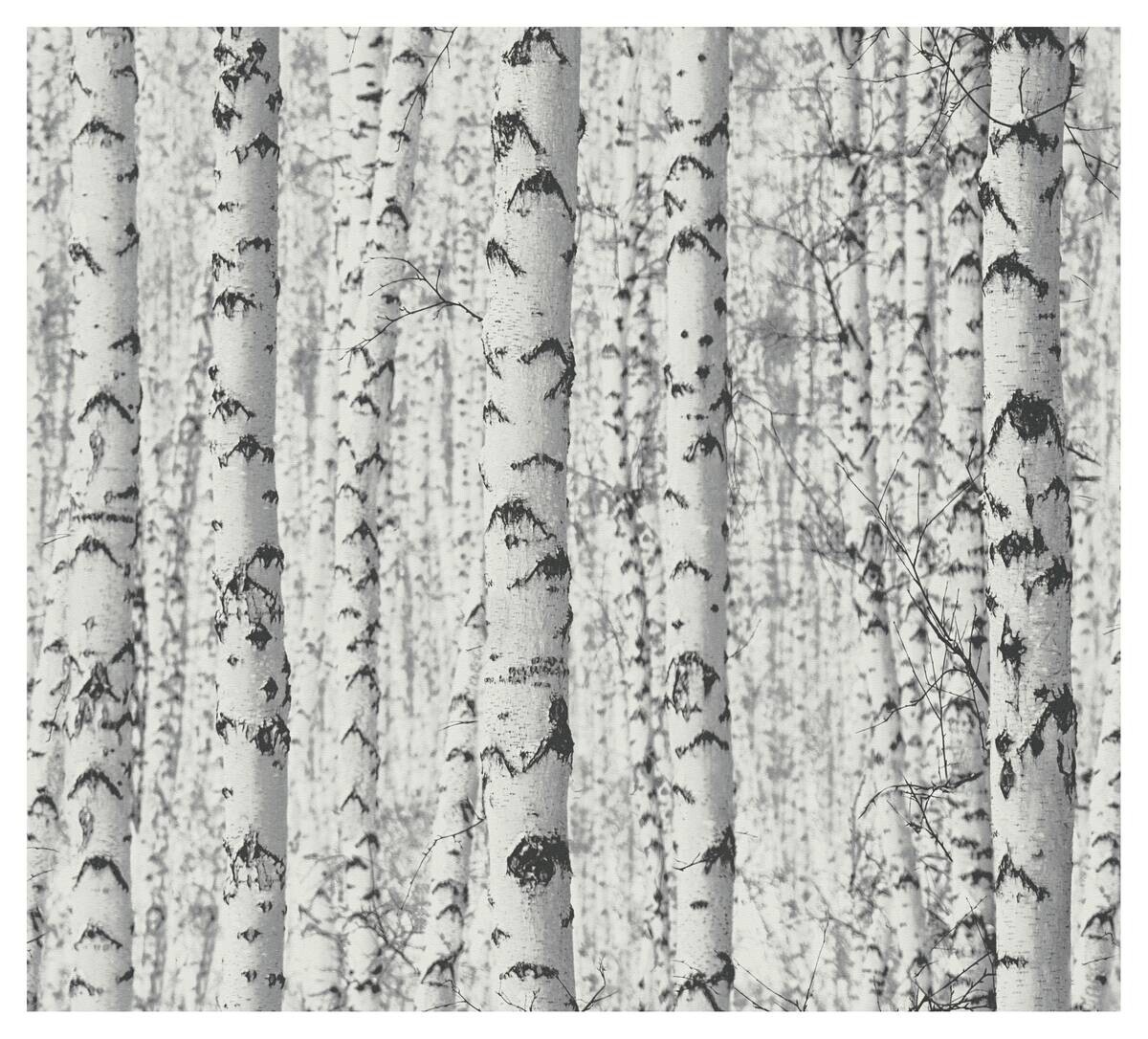A.S.Creation Tapete grau schwarz weiß B/H/D: ca. 52x250x7,5 cm