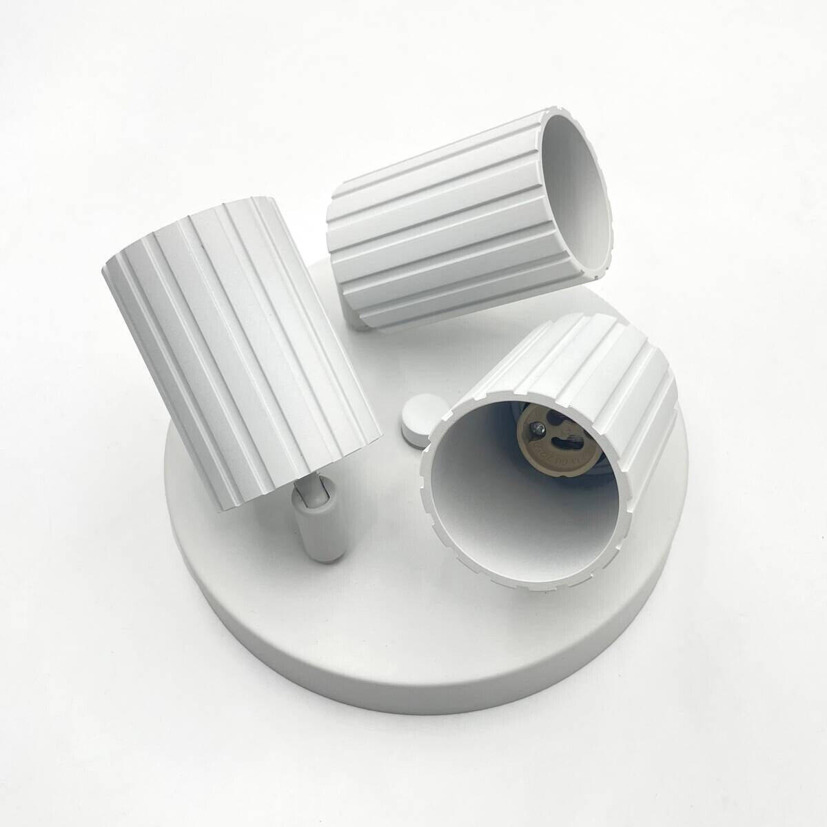 Lamkur Strahler Prisma weiß Stahl B/H/L: ca. 18x19,5x18 cm 3 Brennstellen