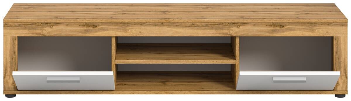 Lowboard Jam Eiche Wotan Nachbildung weiß B/H/T: ca. 160x37x40 cm