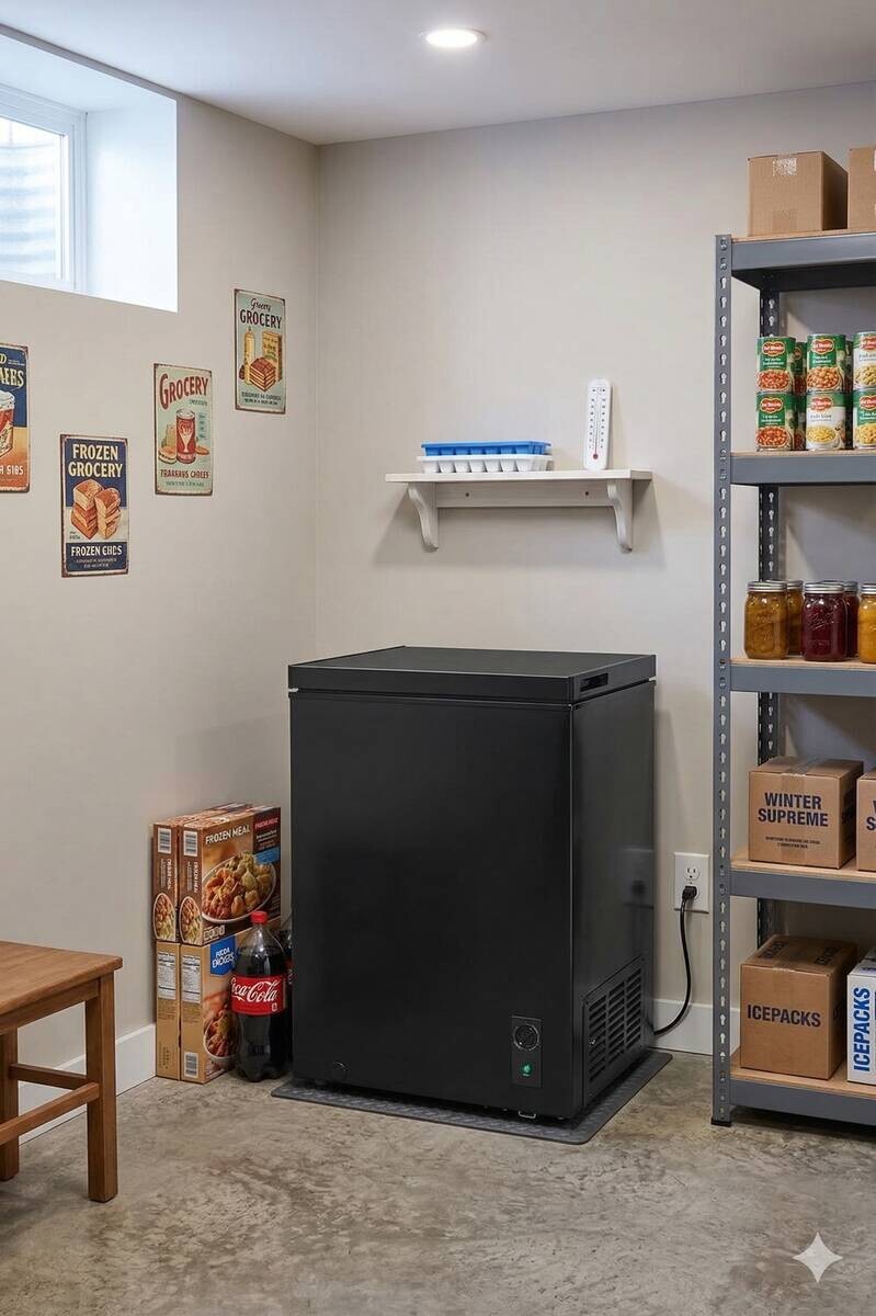 POCOline Gefriertruhe GT85-143ES schwarz B/H/T: ca. 60x85x56 cm