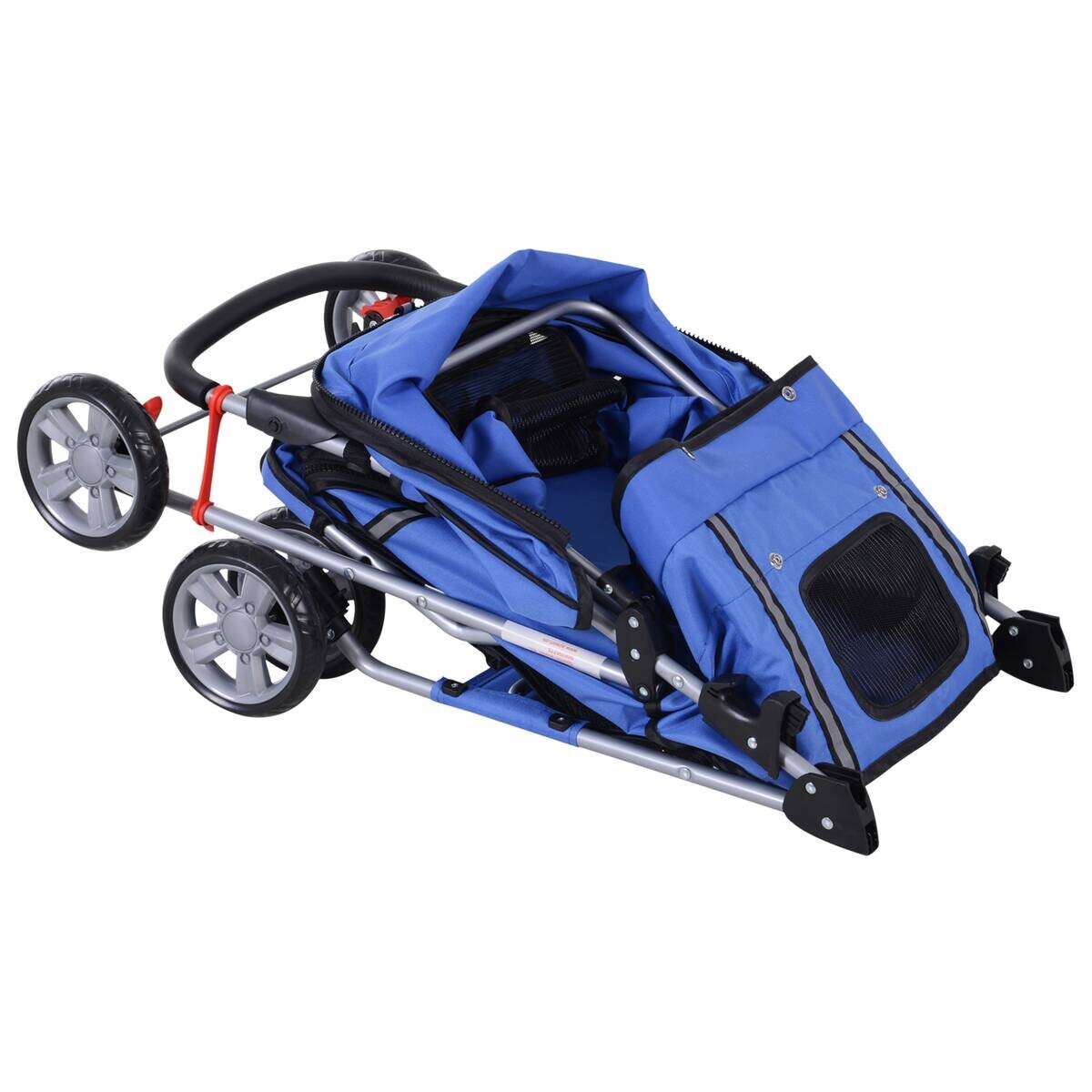 PawHut Hunde-Zubehör blau Edelstahl B/H/L: ca. 45x75x97 cm