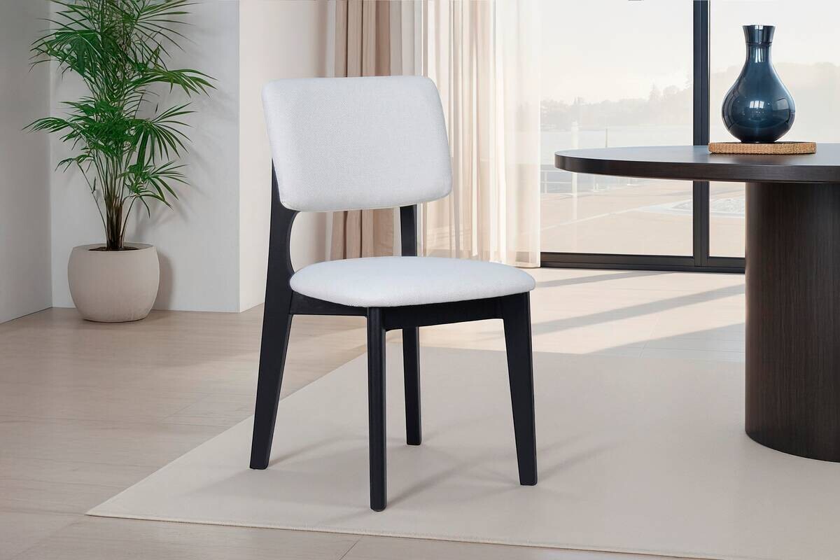 Stuhl ELSA, 2er-Set beige Webstoff B/H/T: ca. 48x87x54 cm