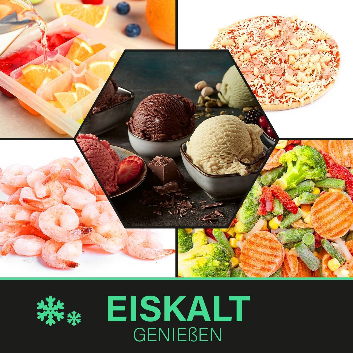 Bomann Gefrierschrank GS 7340 Inox B/H/T: ca. 54x143x57 cm