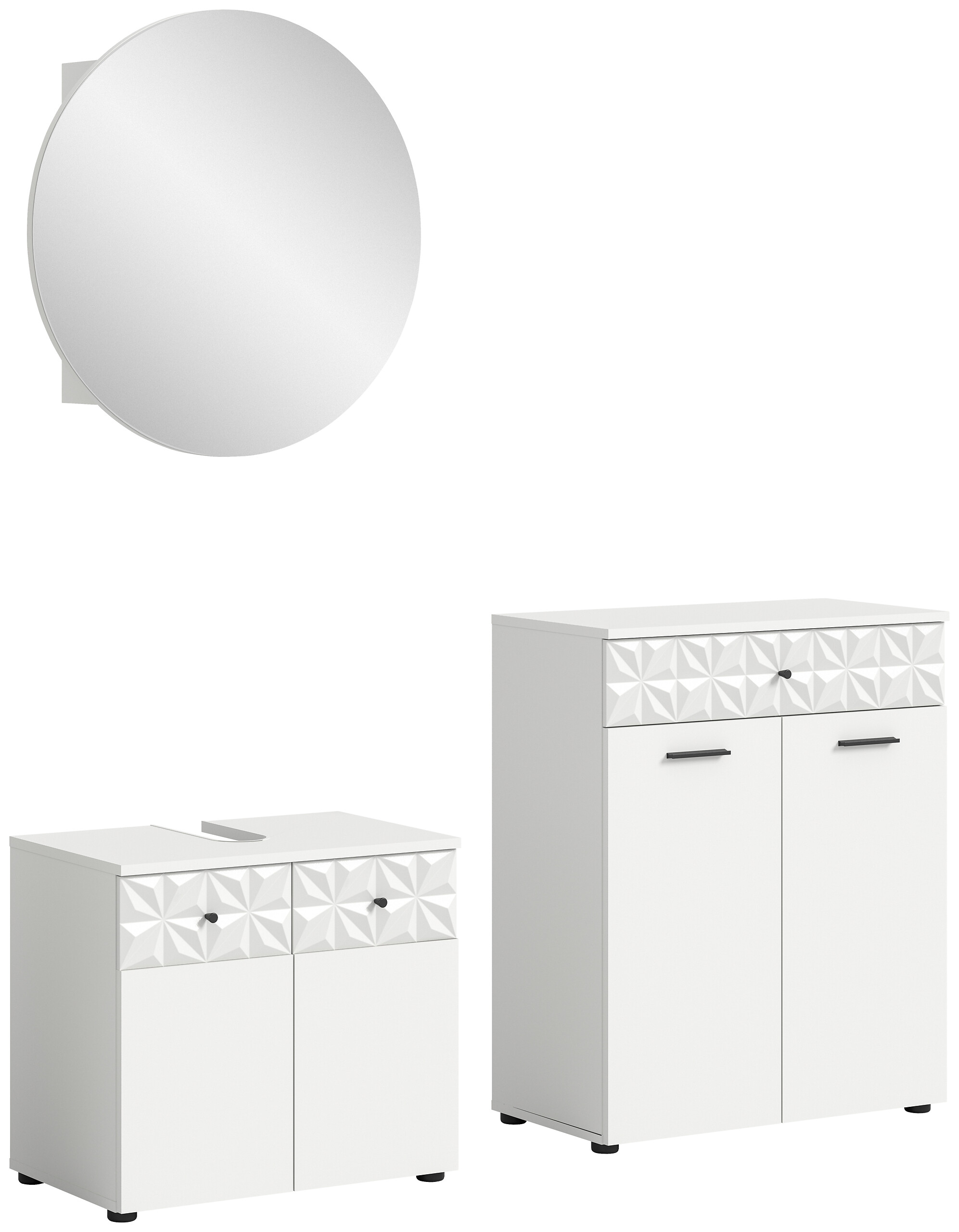 Badezimmer-Set Prisma weiß B/H/T: ca. 145x187x37 cm